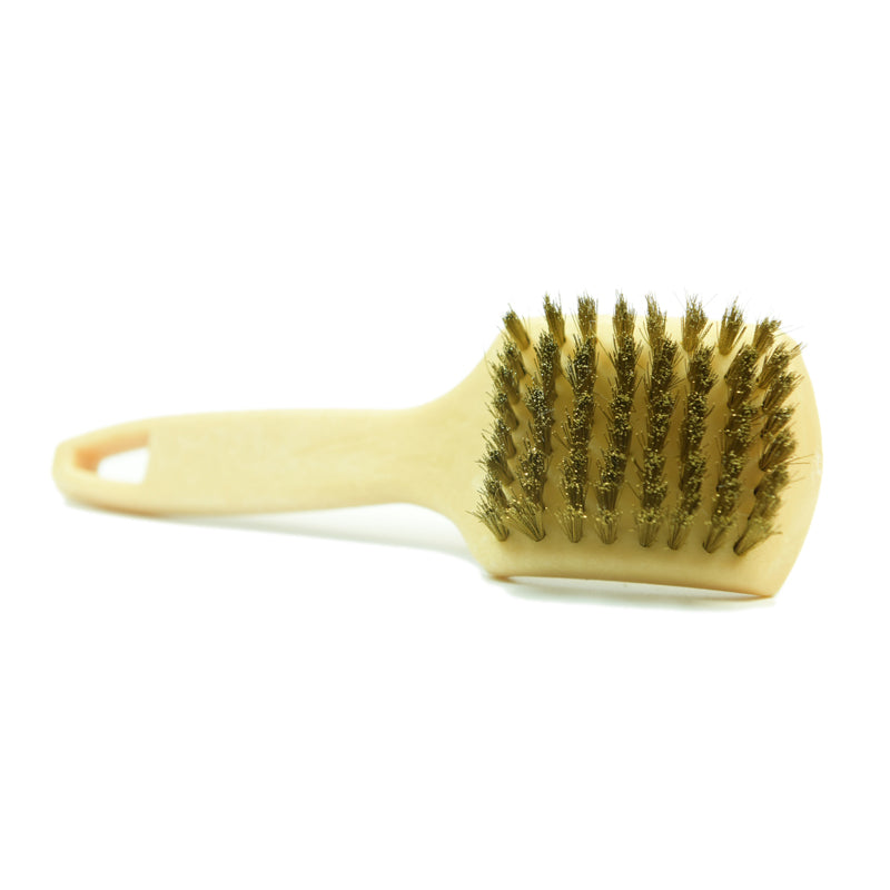 Heavy Duty Brass Bristle Tire Cleaning Brush (2-Pack) - Perfect for Car, Truck & Motorcycle Tire Detailing & Wheel Maintenance