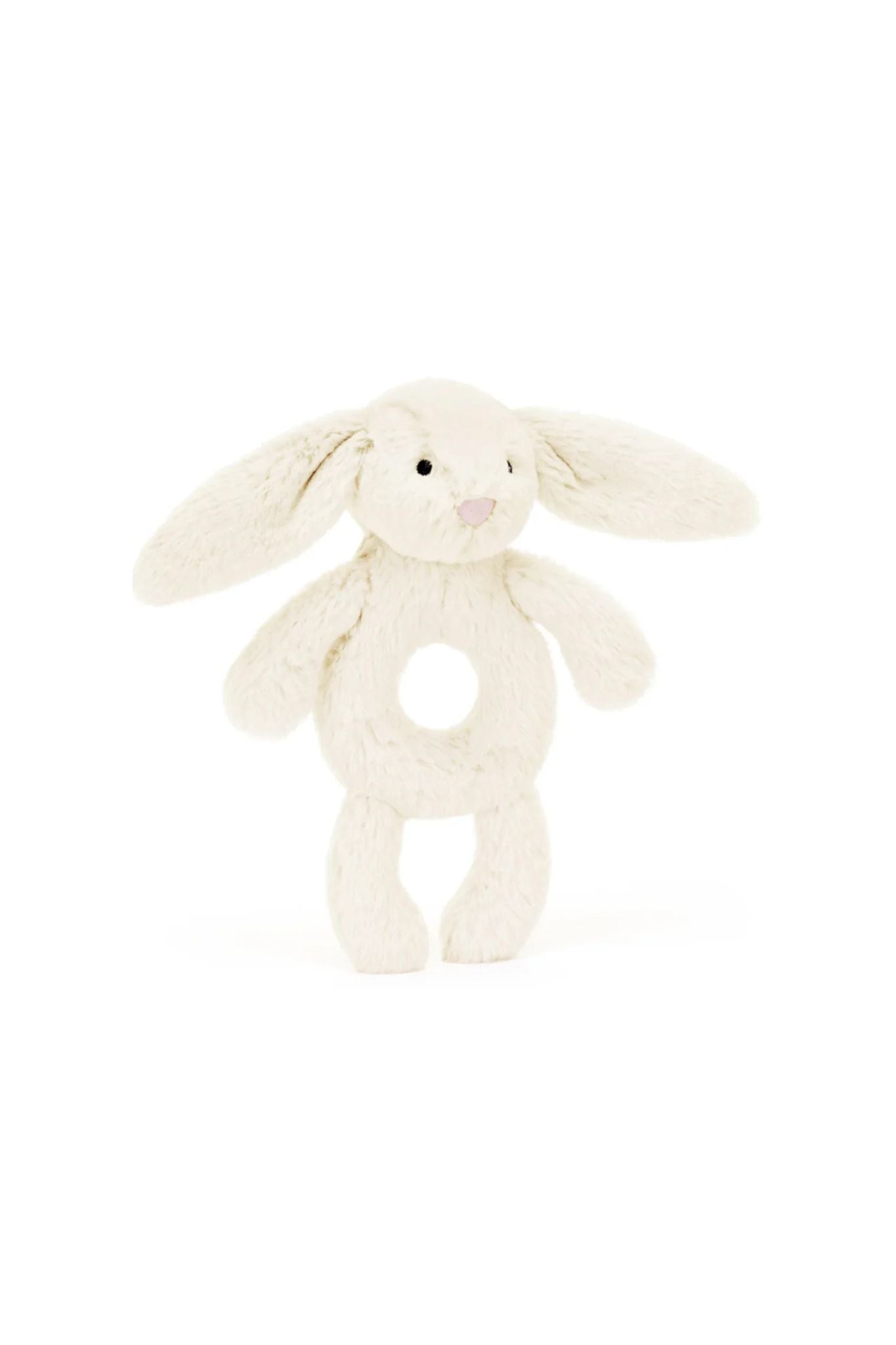 Jellycat Bashful Cream Ring Rattle - Soft Baby Teething Toy for Newborns & Infants | Perfect for Soothing, Playtime & Sensory Development