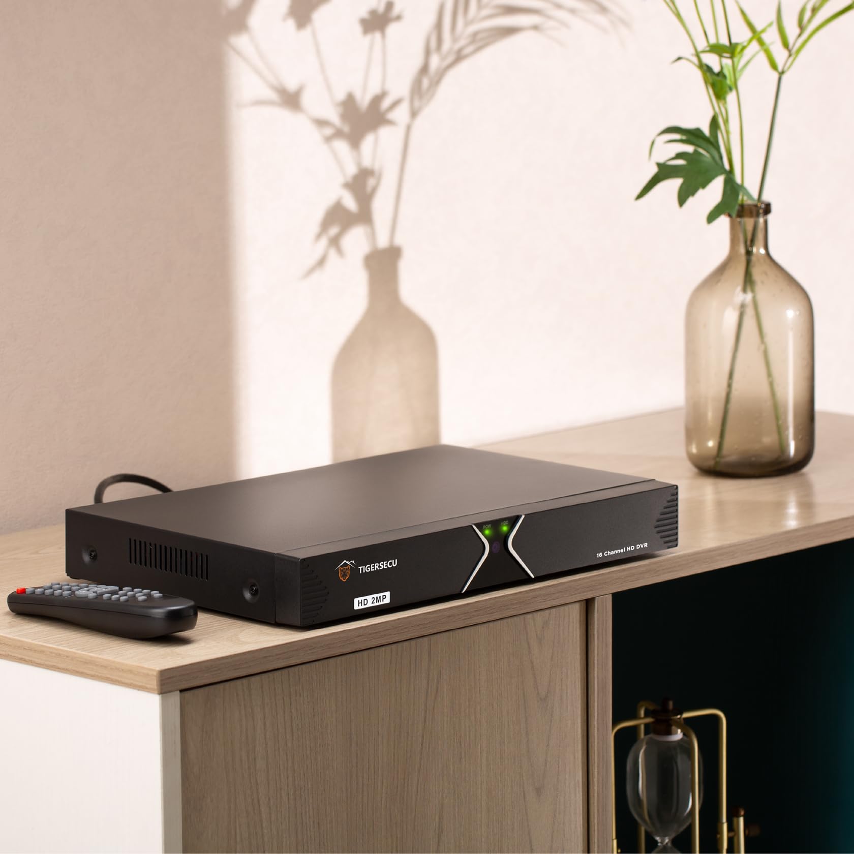 TIGERSECU 16 Channel 1080P HD Hybrid 6-in-1 CCTV DVR Security System with 4TB HDD - Supports 2MP/5MP TVI, AHD, CVI, Analog, IP & PTZ Cameras - Ideal for Home Security, Business Surveillance & 24/7 Monitoring