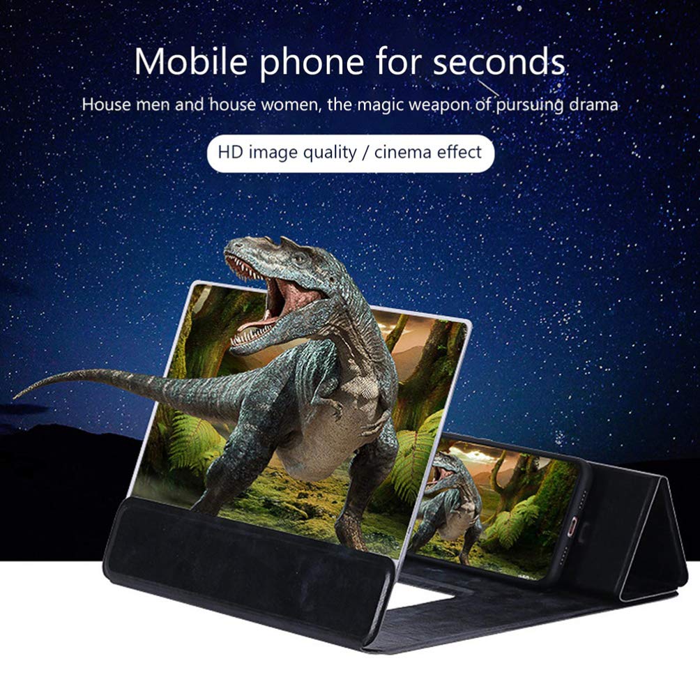 Folding Phone Screen Magnifier - 3D Arc Projector for Gaming & Movies