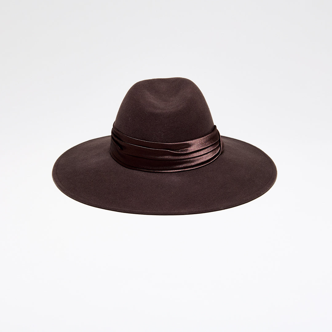 Stylish Emmanuelle Wool Felt Fedora Hat for Women - Classic Wide Brim Winter Fashion Hat - Perfect for Outdoor Activities, Travel & Casual Wear