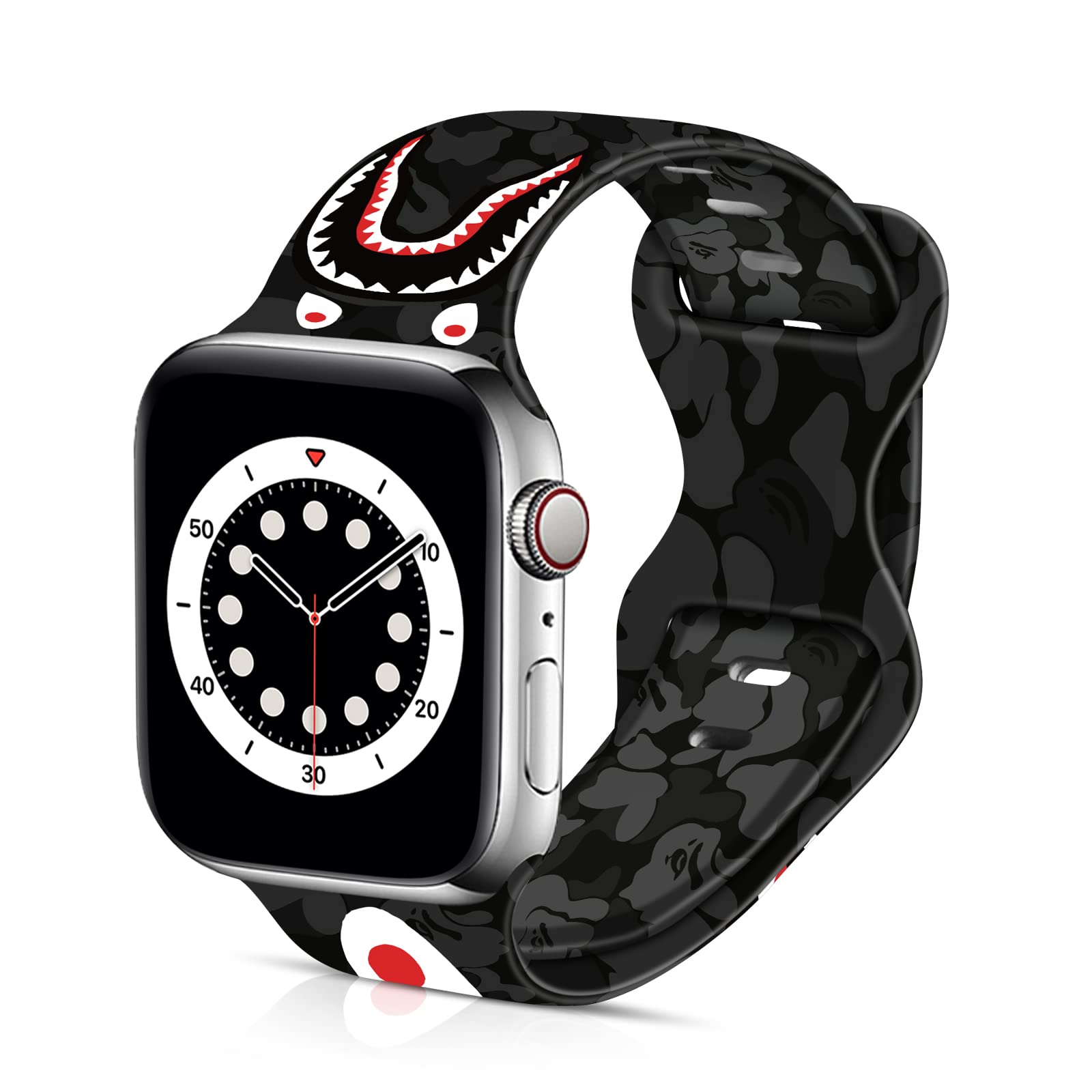 Soft Silicone Apple Watch Bands for 38mm/40mm/42mm/44mm - Sport Replacement Strap Compatible with iWatch Series 6/5/4/3/2/1/SE - Breathable & Comfortable for Men & Women - Perfect for Workouts, Running & Daily Wear