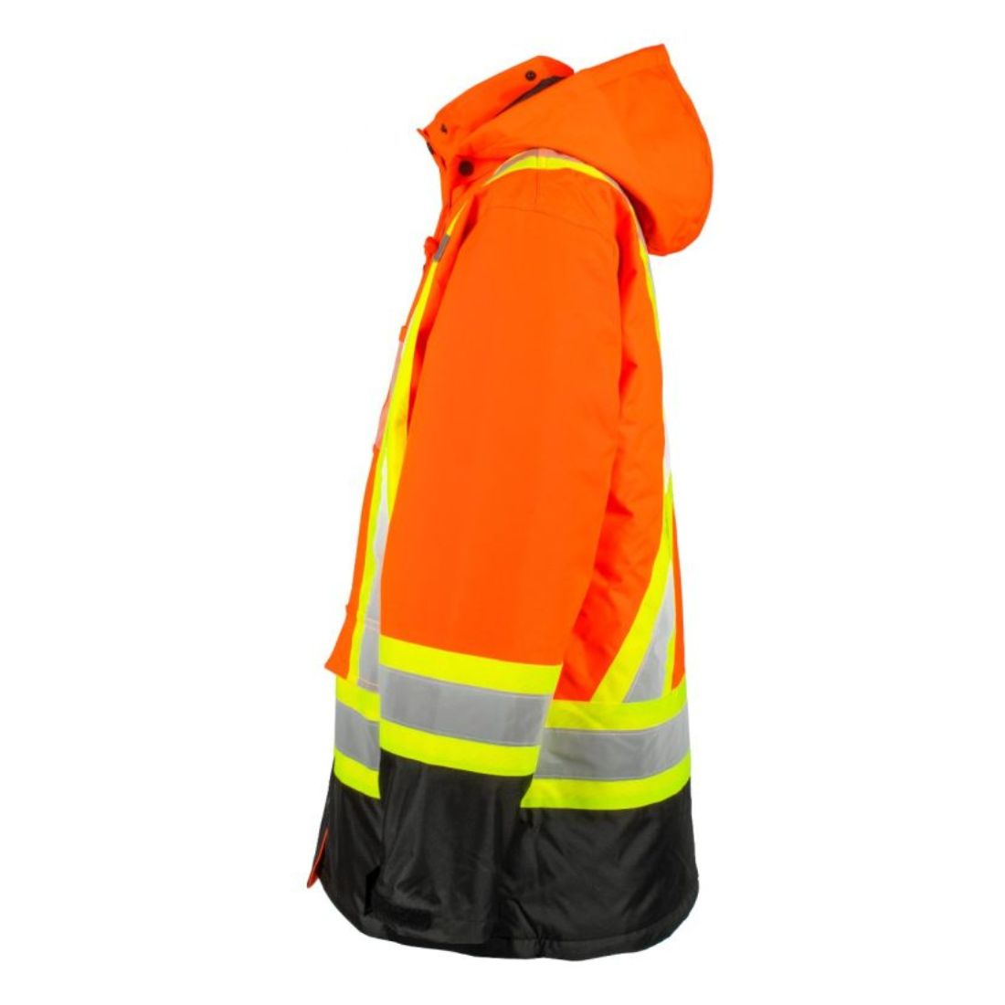 High Visibility Orange Winter Safety Parka with Lining - Terra Hi VIS 116504 - Ideal for Construction, Roadwork & Outdoor Winter Jobs