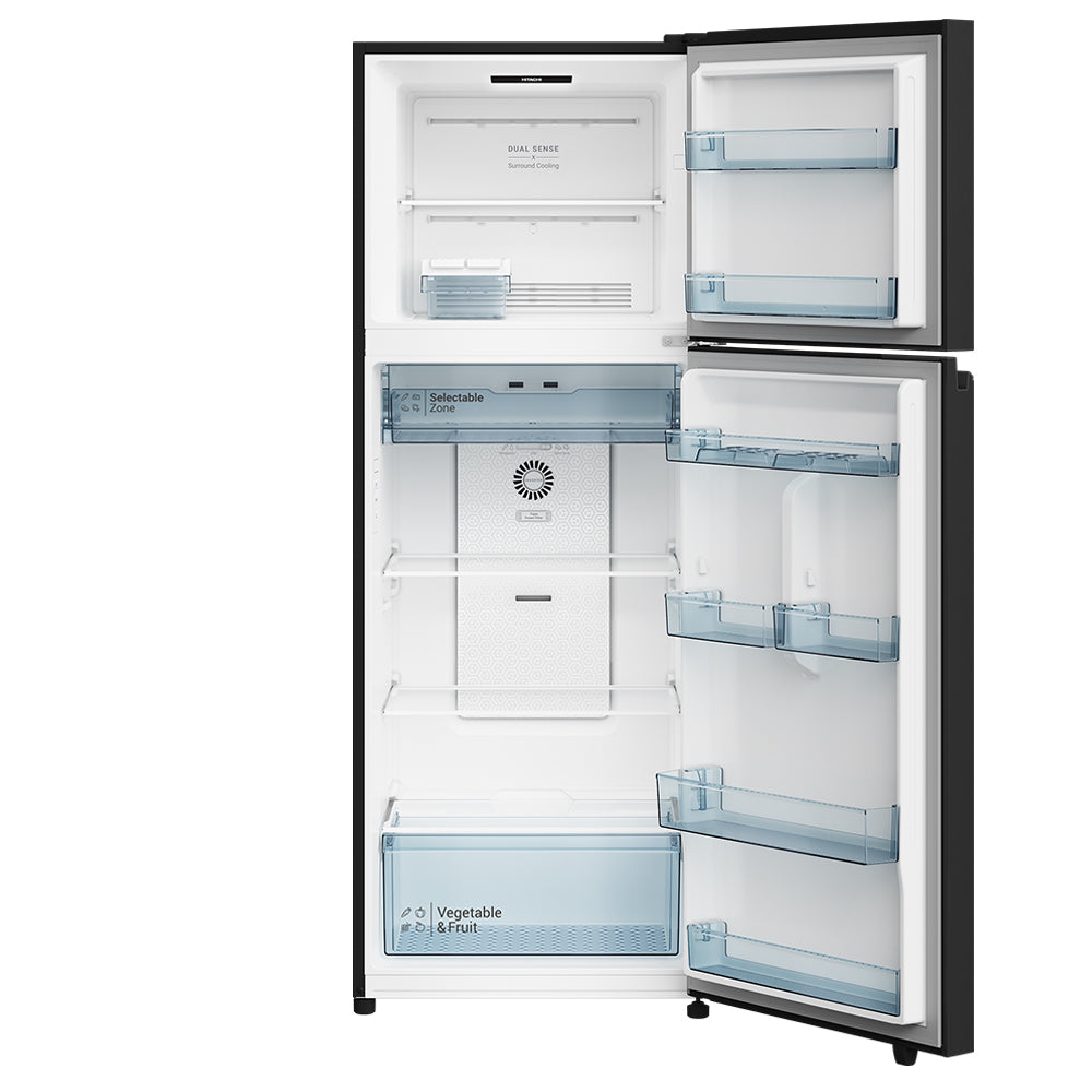 Hitachi HRTN6443SGBKSG 2-Door Top Freezer Refrigerator - Energy Efficient, Large Capacity for Home, Kitchen & Restaurant Use