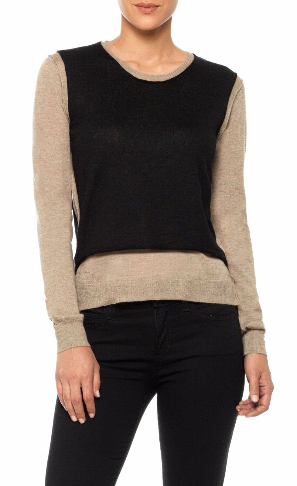 Joe's Jeans Women's Rocco 100% Cashmere Color-Block Sweater - Soft Winter Pullover for Women, Cozy Knitwear for Casual Outings & Holiday Gatherings