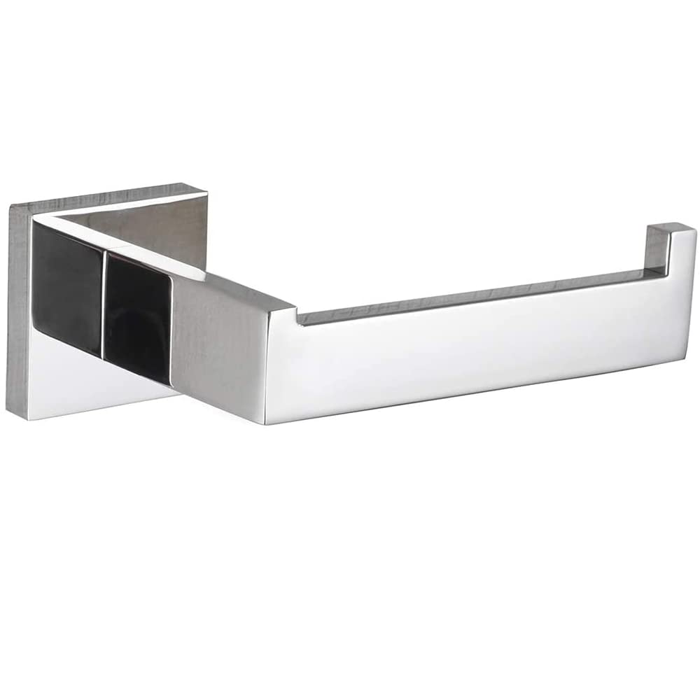 Chrome Bathroom Towel Bar Holder Set - Wall Mounted Towel Rack, Toilet Paper Roll Holder & Coat Hanger - Bathroom Accessories for Modern Homes (Perfect for Small Bathrooms & Powder Rooms)