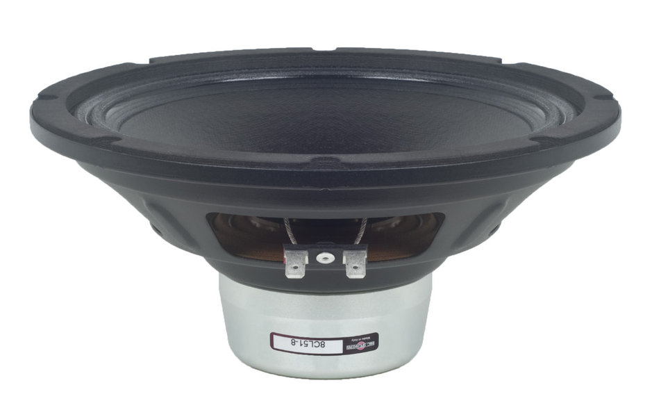 B&C 8CL51 8 Ohm 200W Neodymium Woofer Speaker - High Power 2.0 Voice Coil for Professional Audio & DJ Equipment, Home Theater, Car Audio Systems