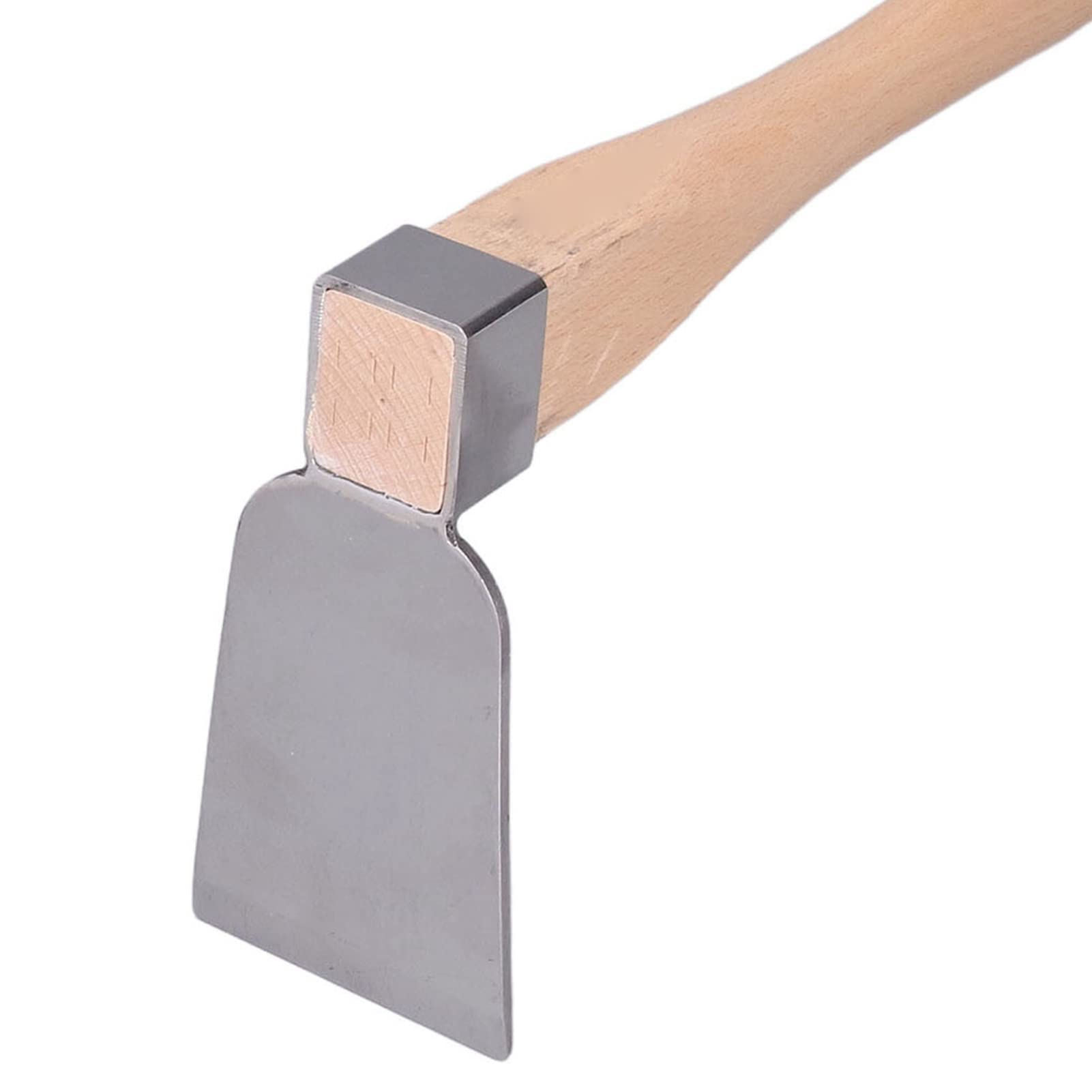 Lightweight Stainless Steel Grubbing Hoe with Beech Wood Handle - Durable Gardening Tool for Weeding, Cultivating & Potted Landscaping | Perfect for Home Gardens, Farms & Outdoor Planting