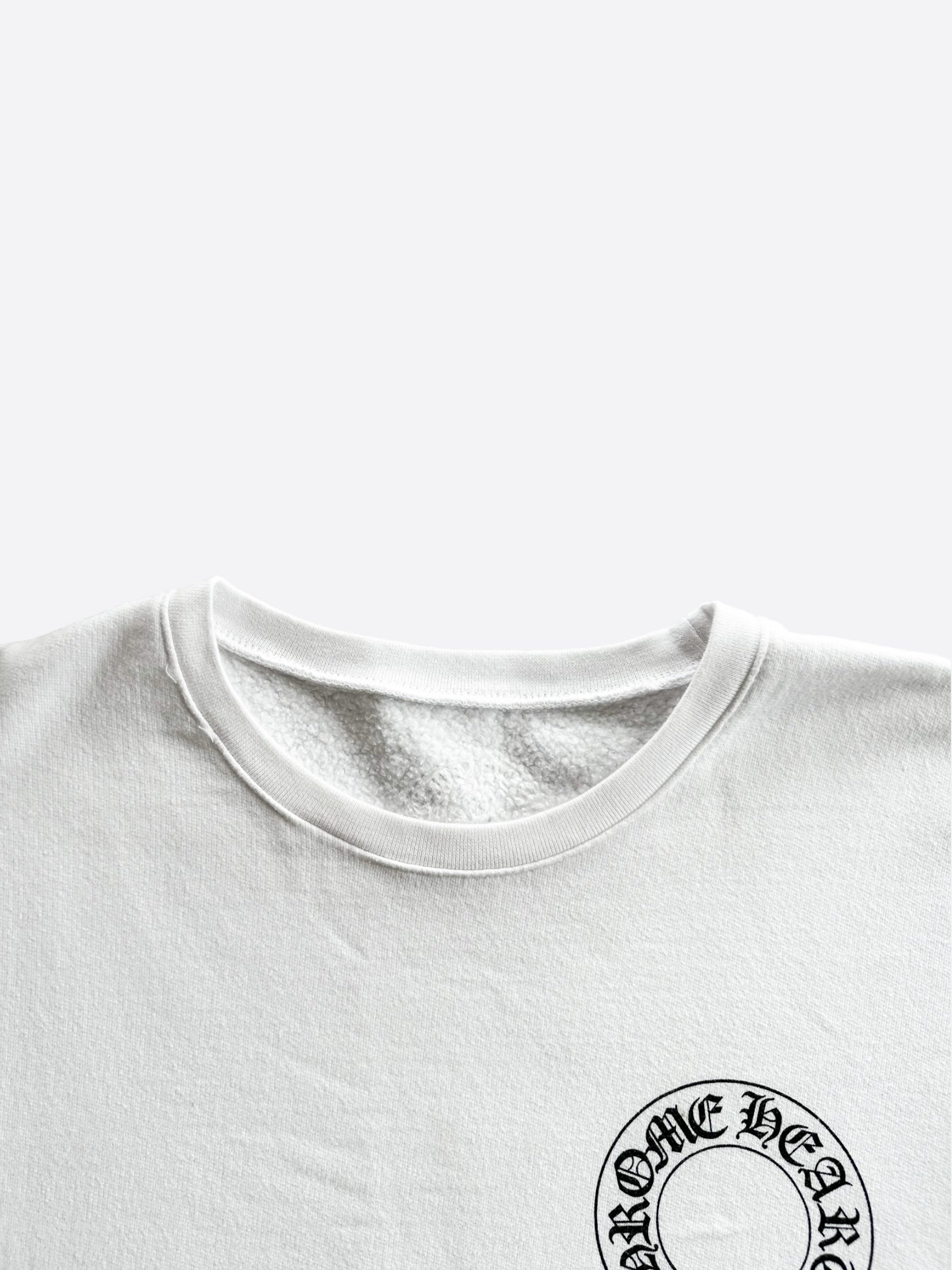 Chrome Hearts White & Black Horseshoe Logo Sweater for Men & Women | Luxury Streetwear Fashion | Perfect for Casual Outfits & Urban Style