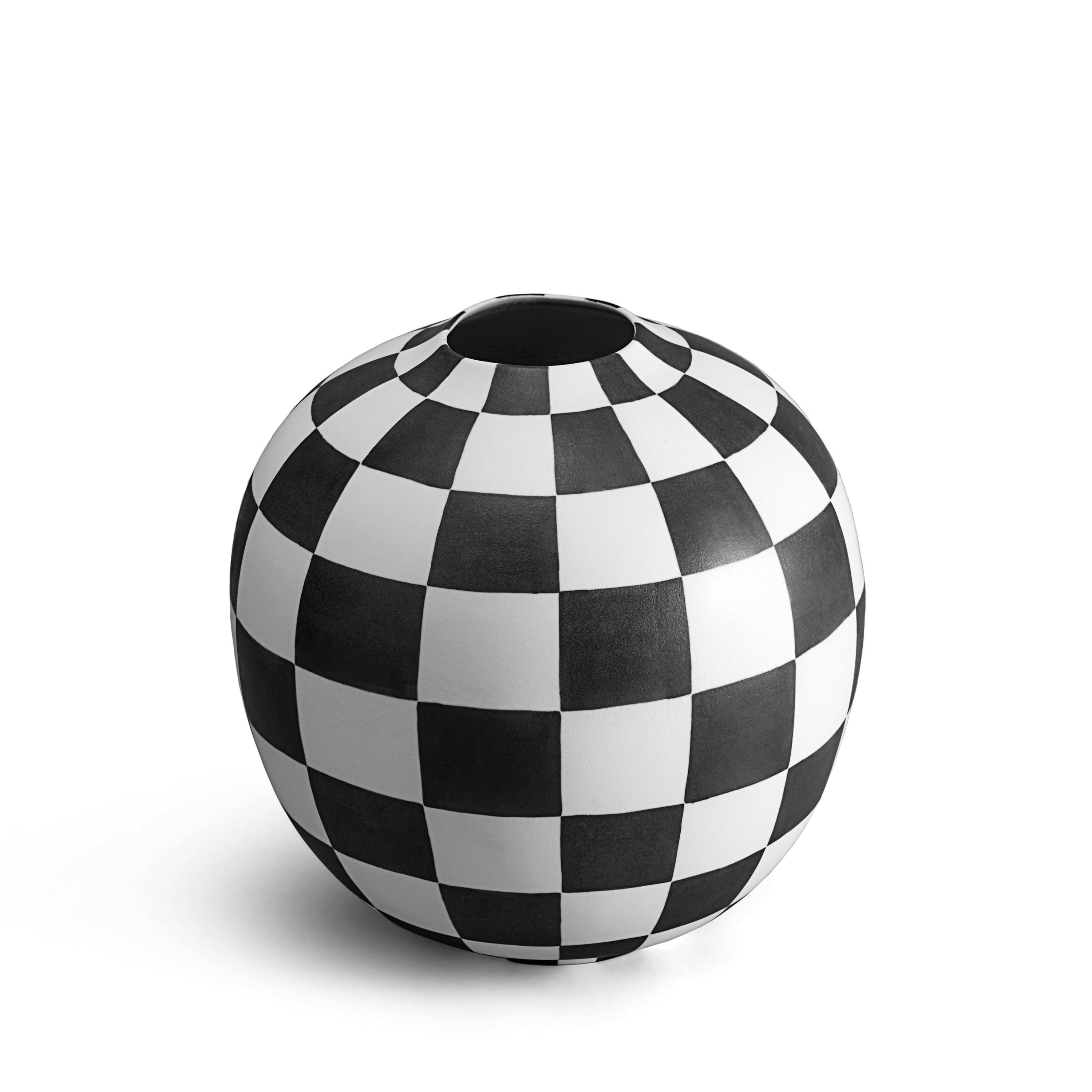Damier Large Vase - Elegant Home Decor for Living Room, Dining Table, and Wedding Centerpieces