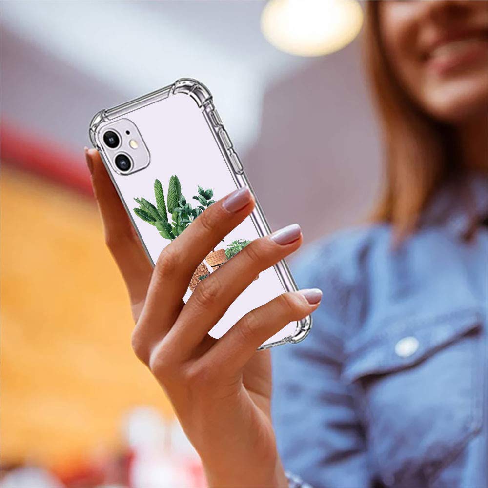CARLOCA iPhone 11 Case - Clear Transparent TPU Bumper with Cactus Plant Design, Protective Cover for iPhone 11 (6.1 Inch) | Summer Style, Slim Fit, Shockproof | Perfect for Outdoor Activities, Travel & Daily Use