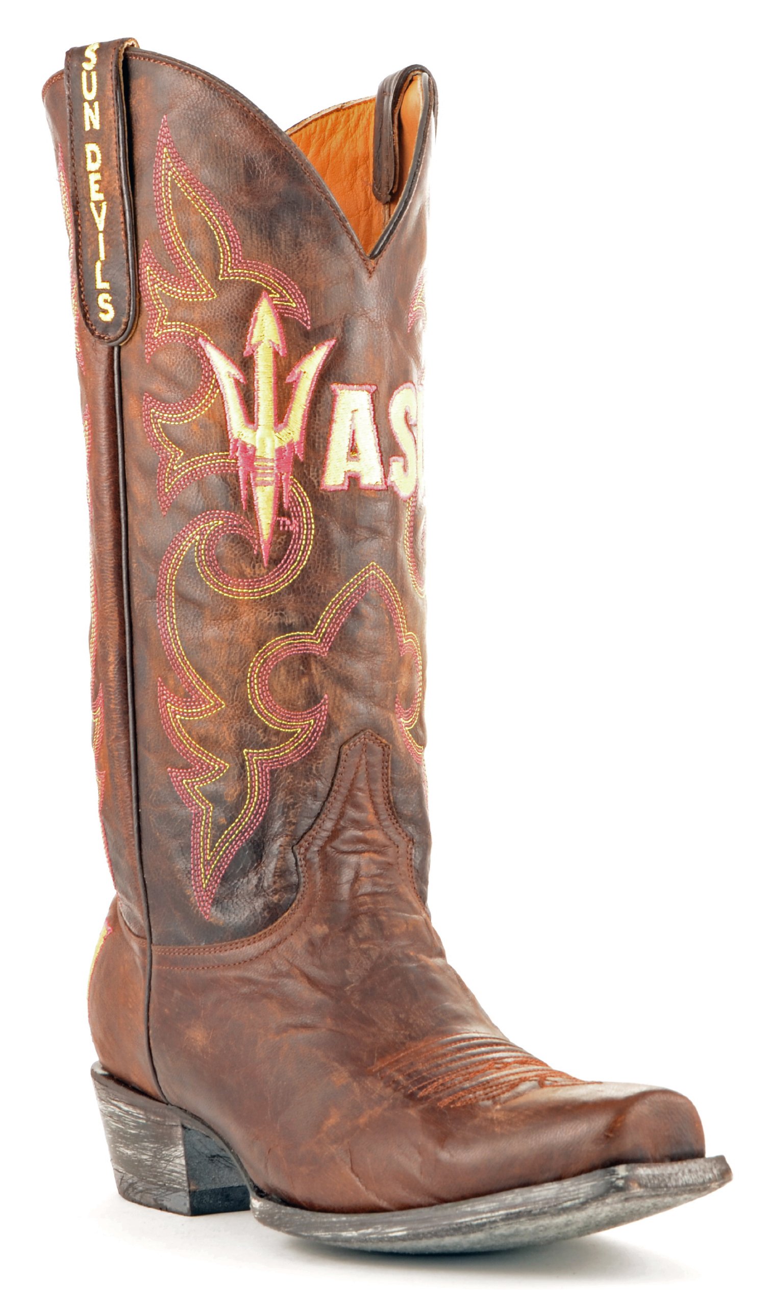 NCAA Arizona State Sun Devils Men's Board Room Style Boots - Comfortable & Stylish Leather Dress Shoes for Business Casual & Office Wear