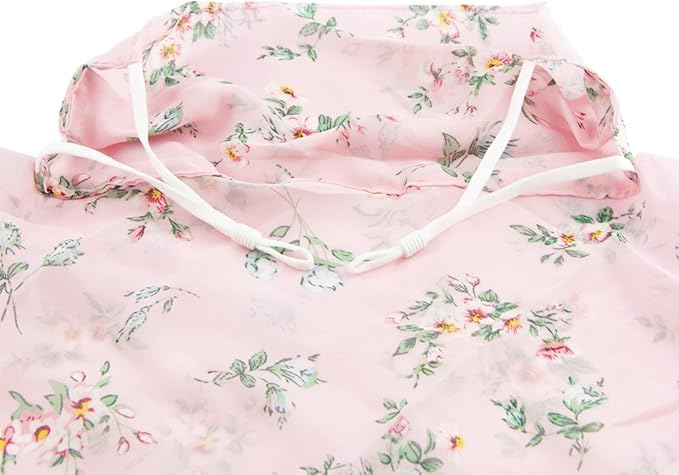 Adjustable Women's Face Mask Scarf - Soft Pink Floral Print for Comfort & Style | Perfect for Outdoor Activities, Travel & Daily Protection