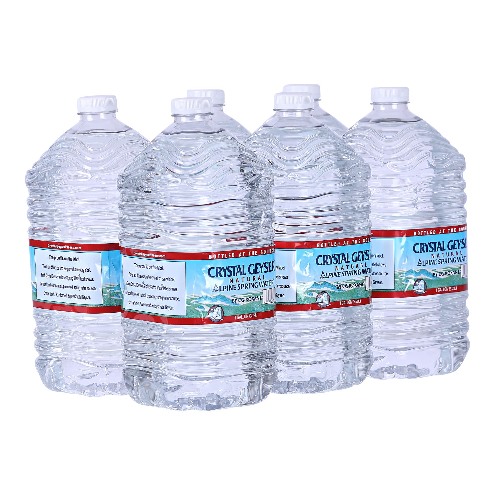 Crystal Geyser Natural Alpine Spring Water - 6 Gallons of Pure Source Bottled Drinking Water for Home, Office & Outdoor Hydration