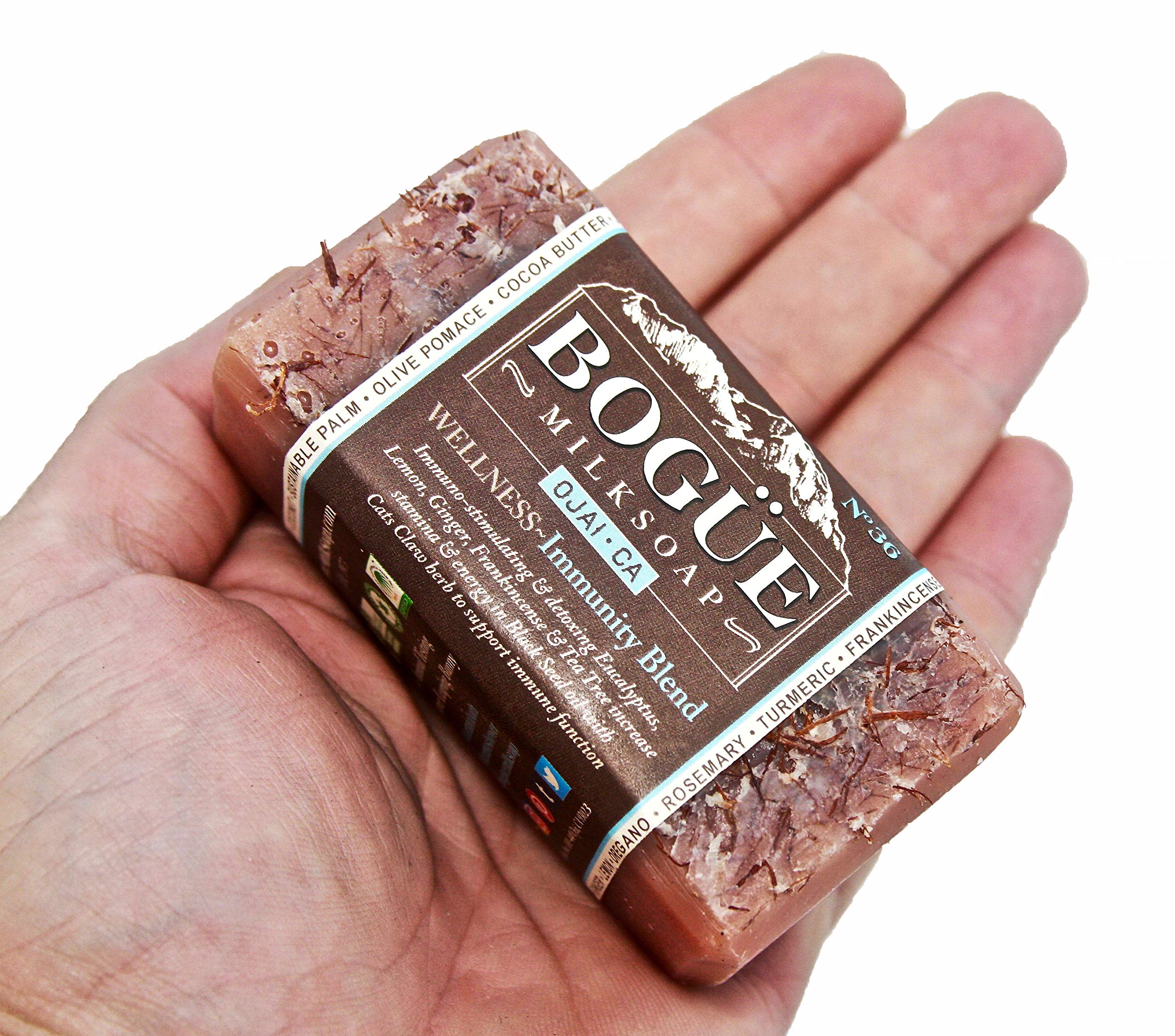 Organic Goat Milk Soap BOGUE No.36 - Natural Wellness & Immunity Booster with Black Seed Oil, Cats Claw & Essential Oils for Energy & Detox - Perfect for Daily Skincare, Aromatherapy & Gift Giving