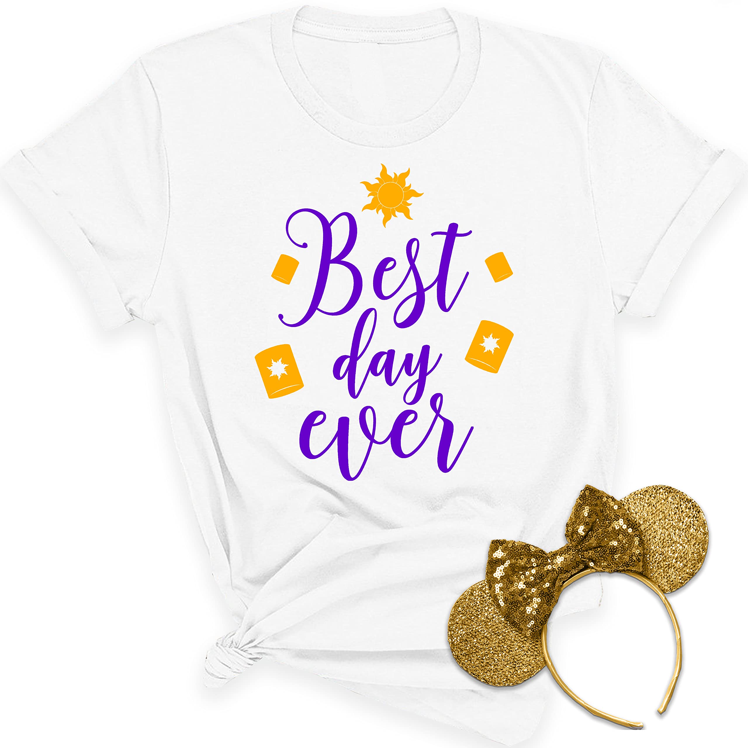 Best Day Ever Princess Shirt - Women's Fashion Vacation Tee - Cute Lilac T-Shirt for Best Friends & Special Occasions (Medium) - Perfect for Birthday Gifts, Girls Trips & Beach Vacations