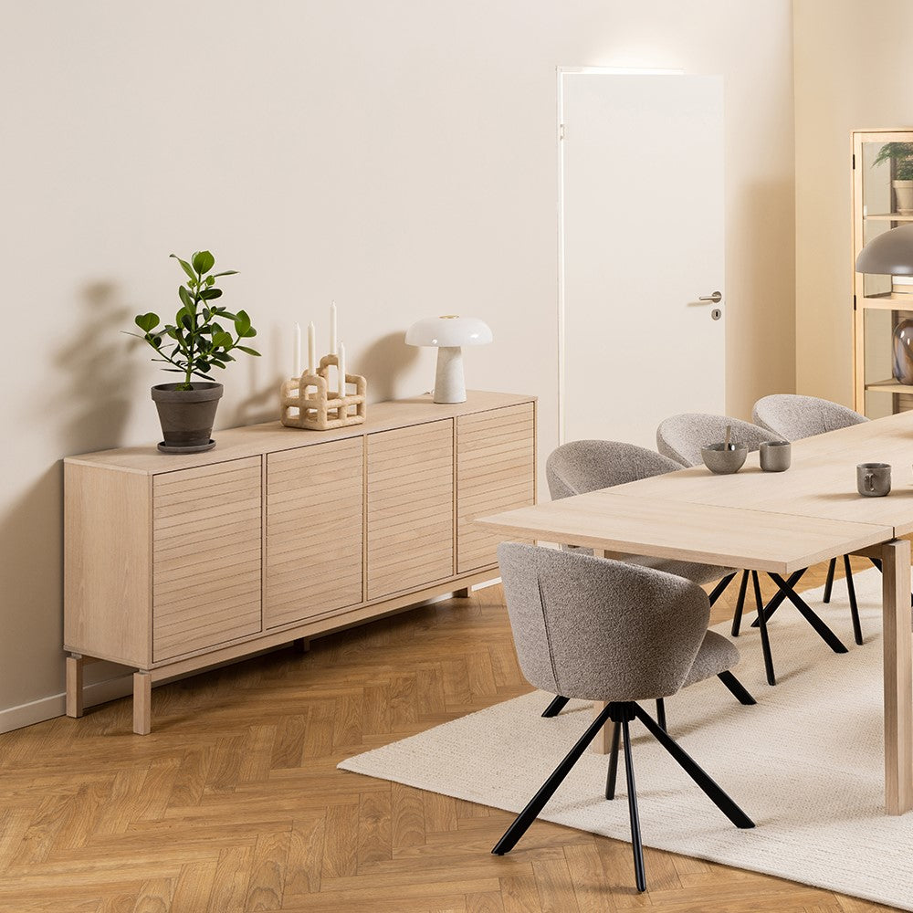 LINLEY 180cm Oak Sideboard Buffet Cabinet - Stylish Storage for Dining Room, Living Room & Entryway
