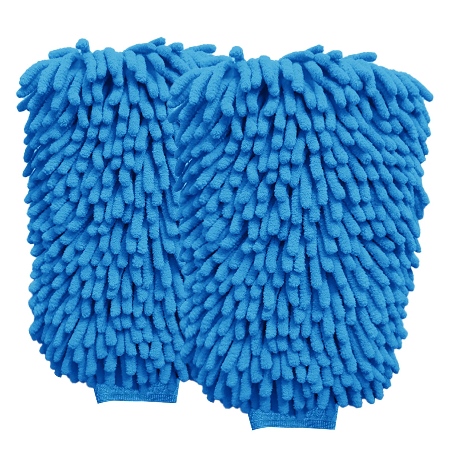 Chemical Guys Microfiber Car Wash Mitt - Scratch-Free, Double-Sided Thickened Gloves (2P Azure) for Safe & Gentle Hand Washing - Perfect for Detailing, Waxing & Protecting Your Car Paint