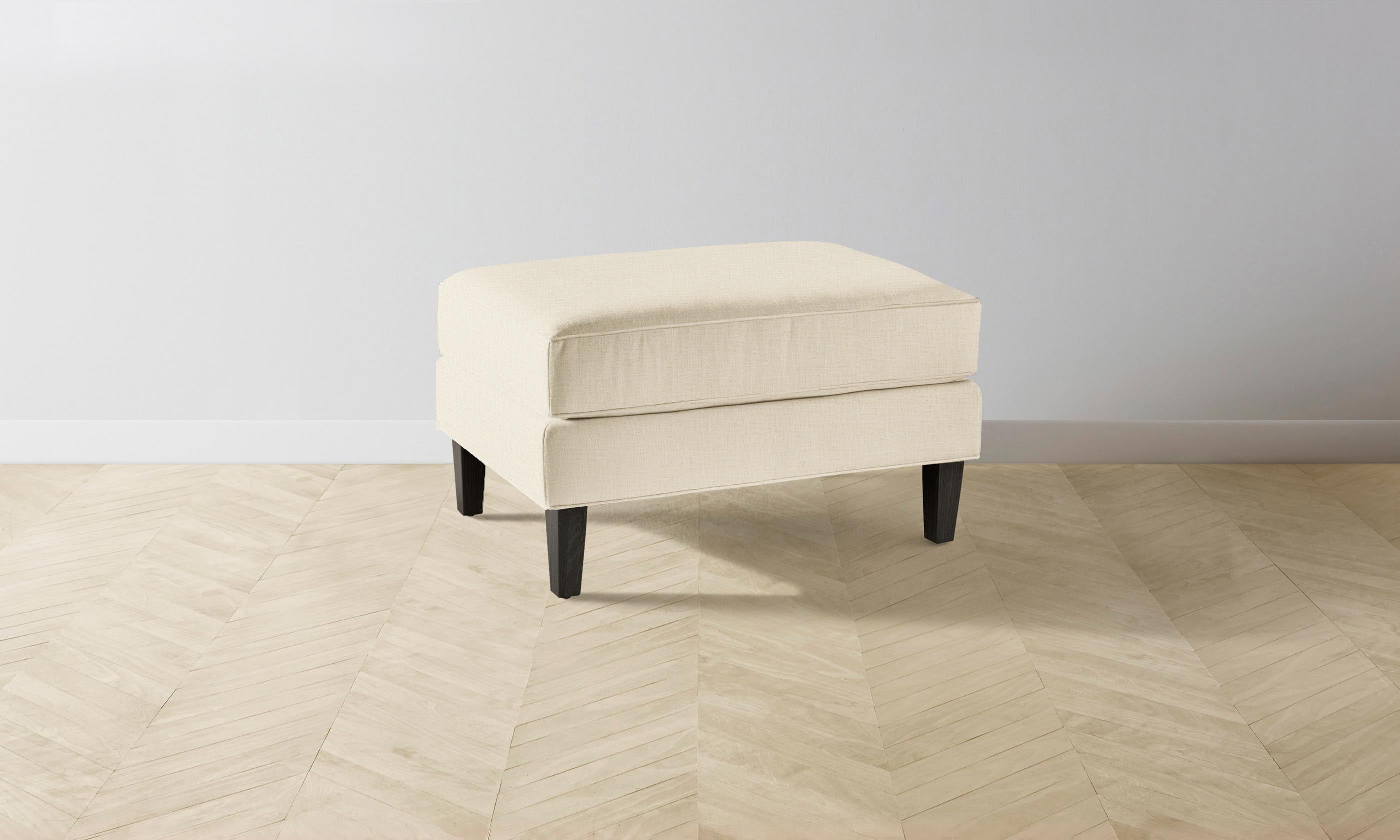 Premium Crosby Ottoman with Performance Woven Chenille Fabric - Desert Color - Perfect for Living Room, Bedroom & Home Office Comfort