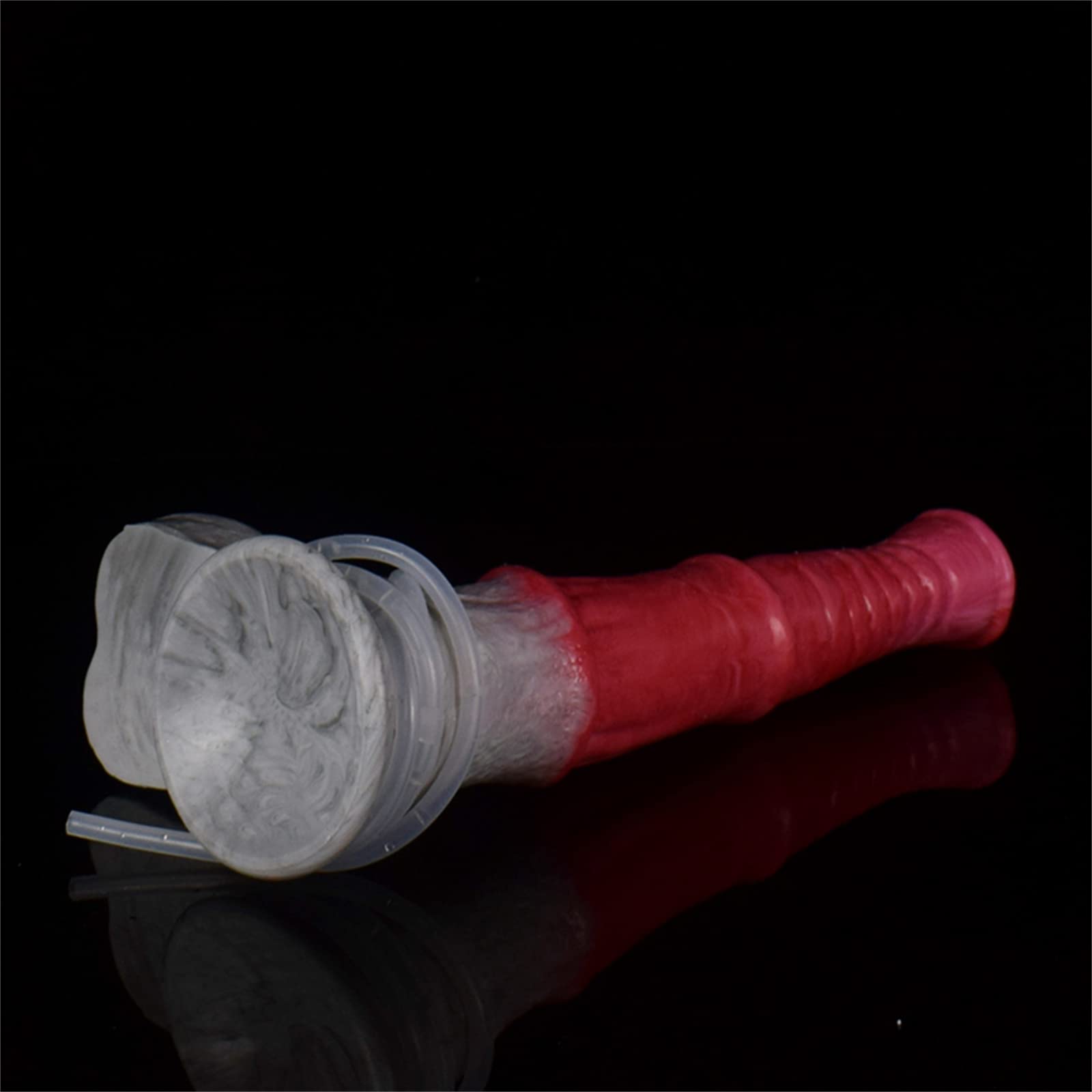 Realistic Ejaculating Horse Dildo - Lifelike Squirting Animal Dildo for Women, G-Spot & Anal Play - Adult Sex Toy with Cum Tube (Red) | Perfect for Roleplay, BDSM & Solo Pleasure