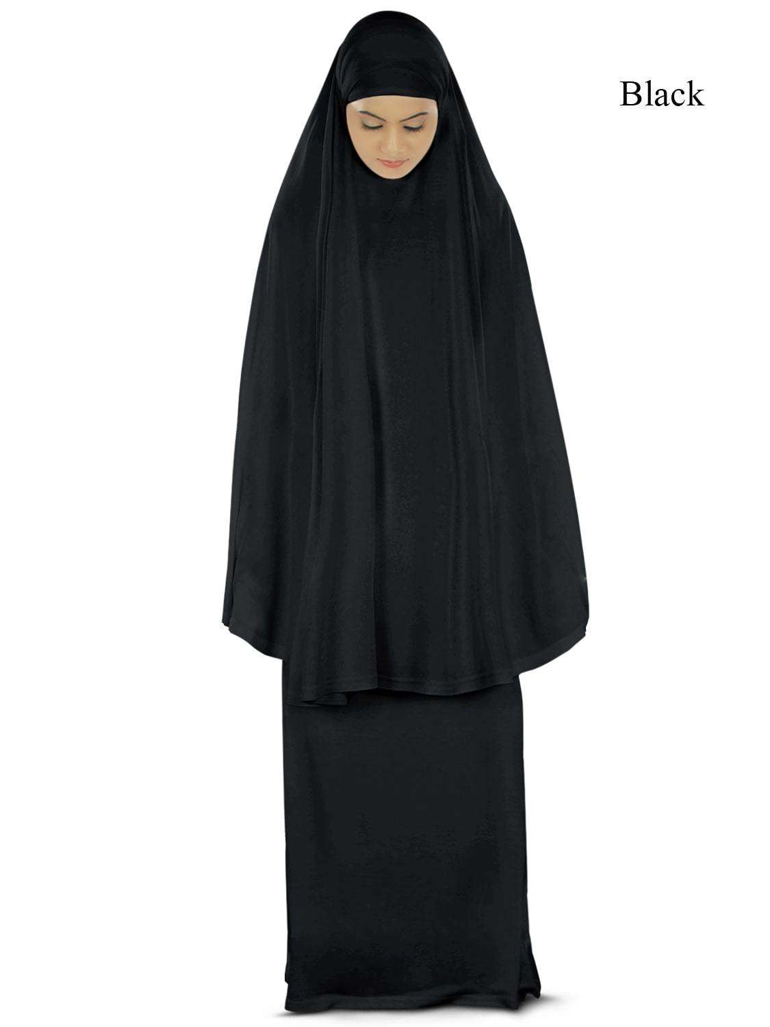 Dua Prayer Set for Women - Soft Viscose Jersey Khimar & Long Skirt - Islamic Modest Outfit for Prayer, Mosque & Daily Wear