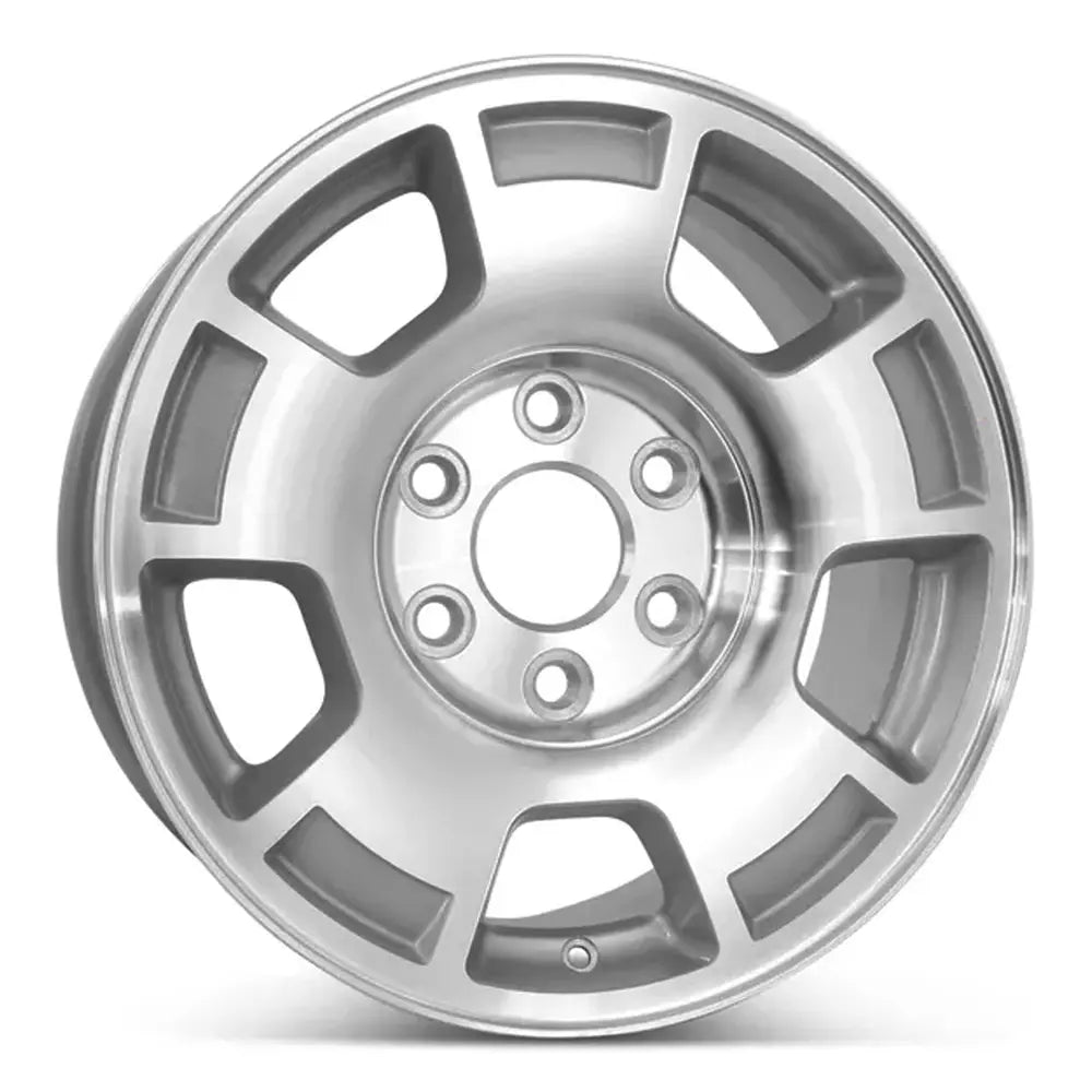 17 Inch Chevy Truck Wheel Replacement - Machined Silver Replica Rim 5299-9596050 | Durable Alloy Wheels for Off-Road & Highway Driving