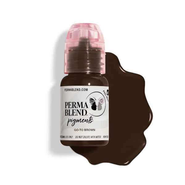 Perma Blend Go To Brown Pigment - Professional Tattoo Ink for Realistic Shading & Permanent Makeup | Ideal for Artists & DIY Tattoo Enthusiasts