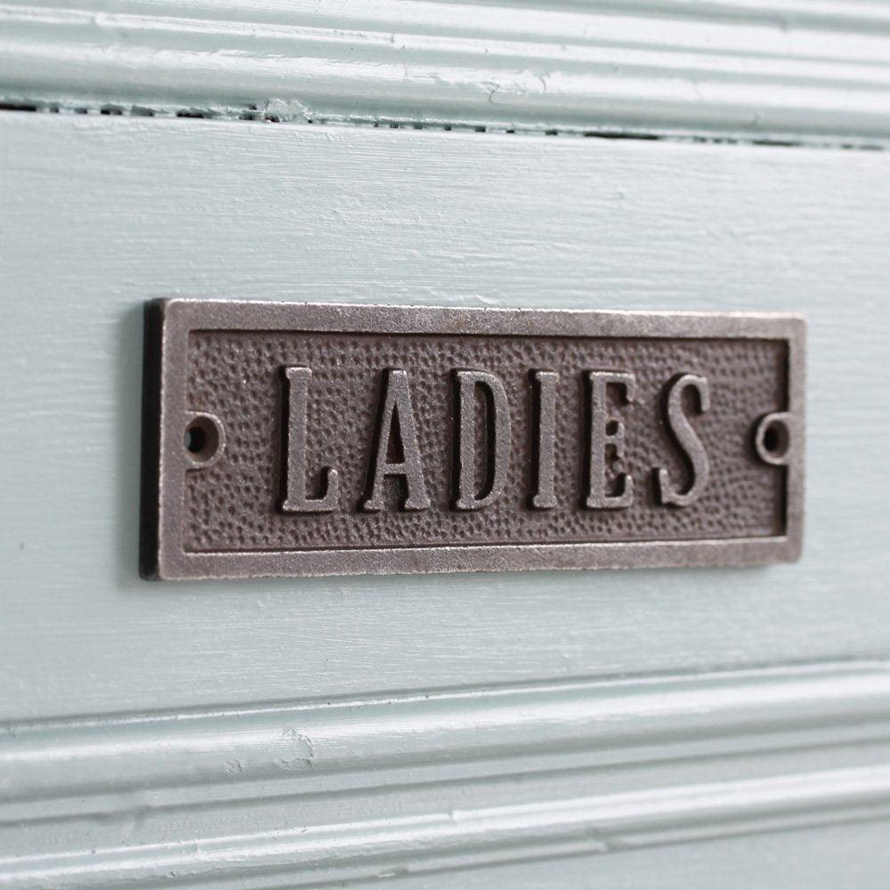 Cast Iron Toilet Door Sign - 