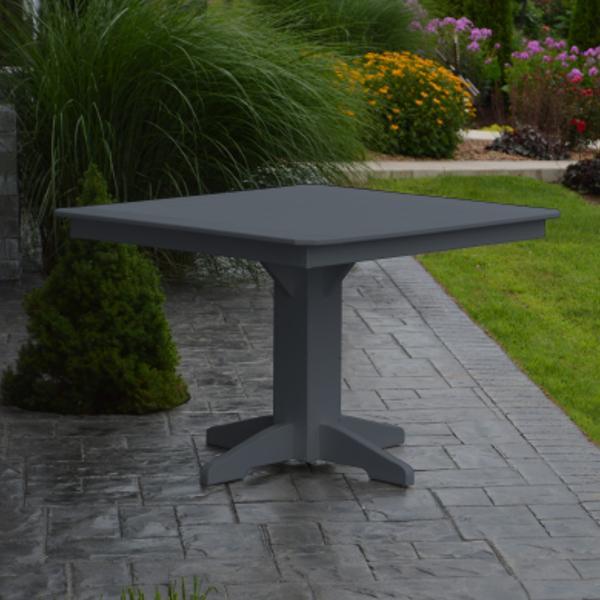 Eco-Friendly Recycled Plastic Square Dining Table - Durable & Sustainable Outdoor/Indoor Use for Patio, Garden, or Kitchen
