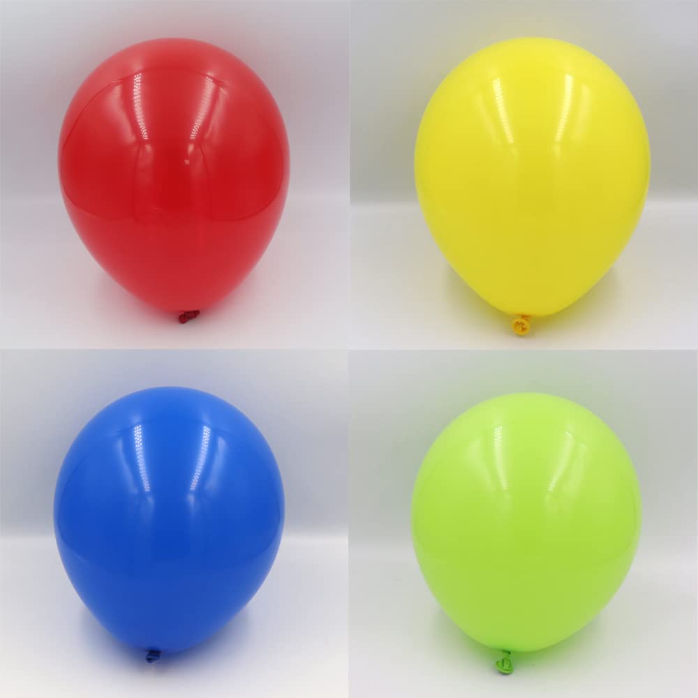 112pcs Rainbow Balloons Garland Arch Kit - 4 Sizes (Red, Yellow, Blue, Green) for Baby Showers, Birthday Parties & Kids Decorations | Perfect for Gender Reveals, Nursery Decor and Festive Celebrations