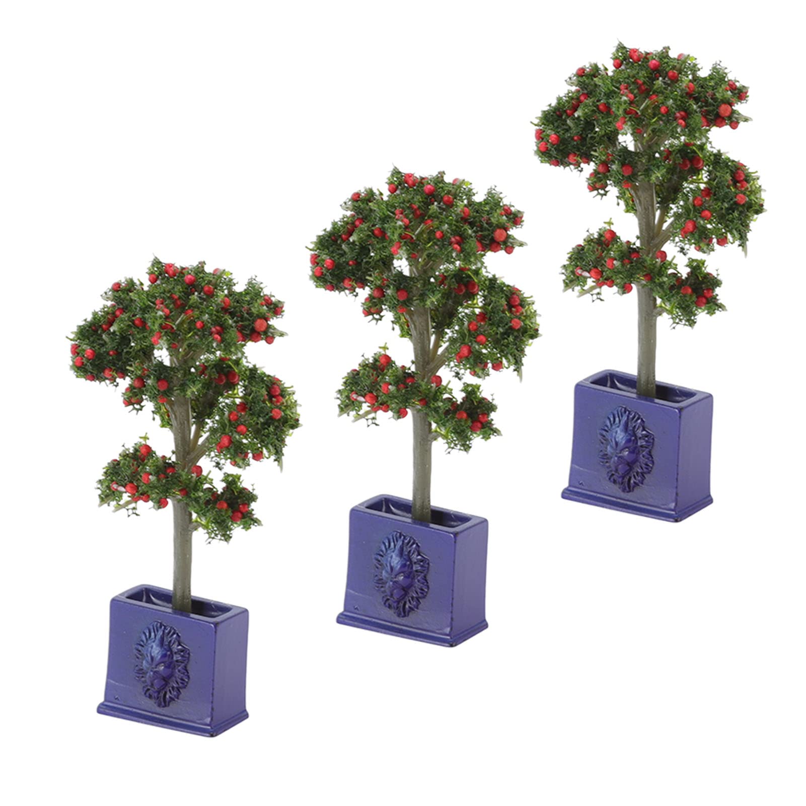 1:12 Scale Miniature Dollhouse Plants - 3PCS Artificial Fruit Tree Model for Dollhouse Decoration | Perfect for DIY Miniature Scenes, Fairy Gardens & Collectible Displays
