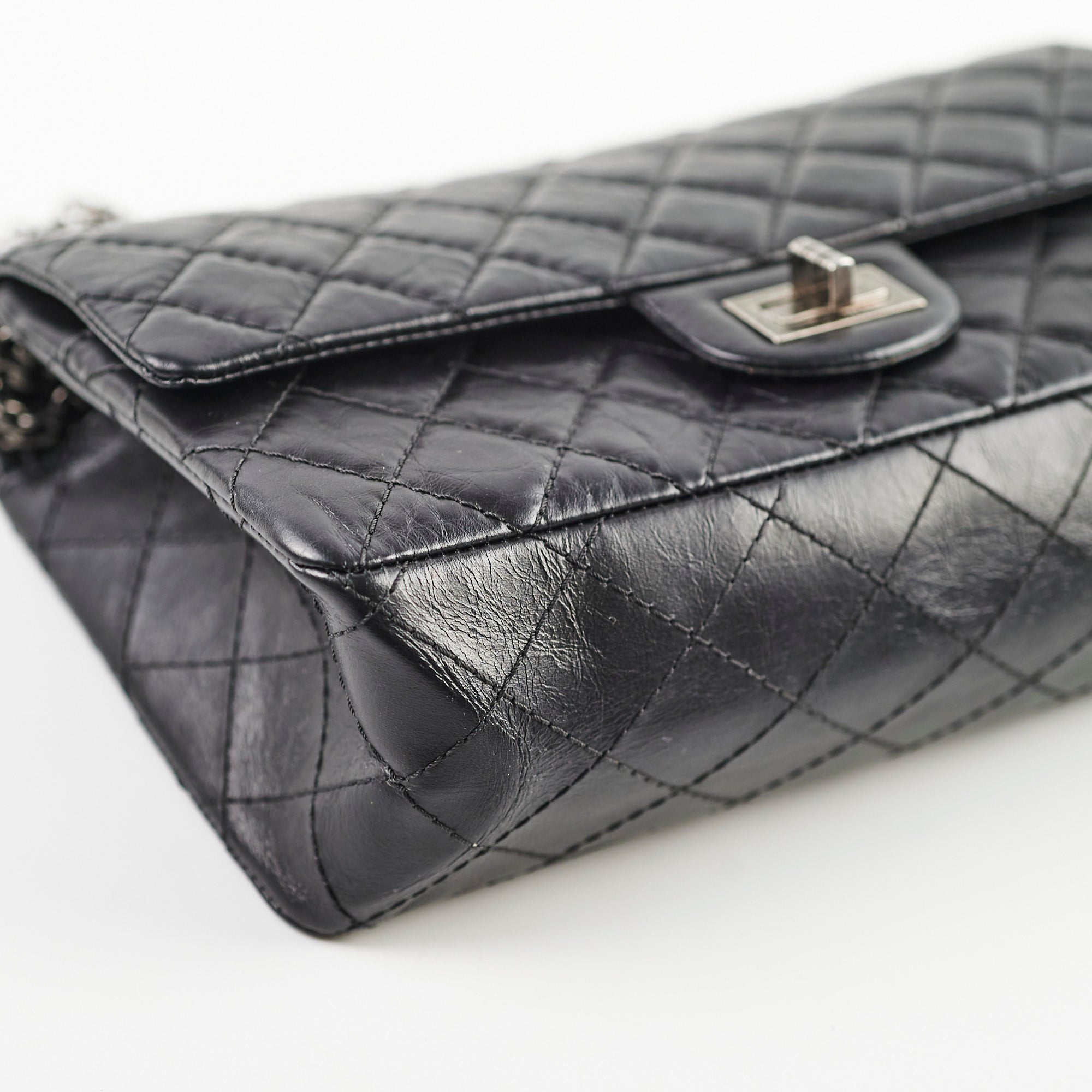 Chanel Reissue 225 Black Leather Flap Bag - Classic Luxury Handbag for Women | Perfect for Evening Events, Work & Special Occasions