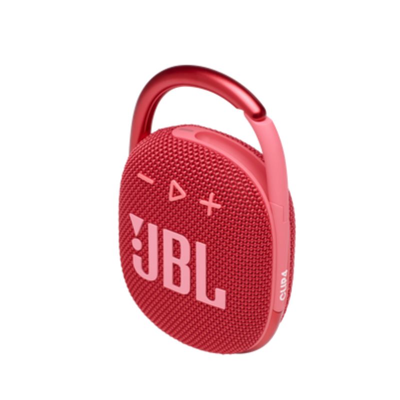 JBL CLIP 4 Portable Bluetooth Speaker with Waterproof Design - Red | Perfect for Outdoor Adventures, Beach Parties & Shower Music