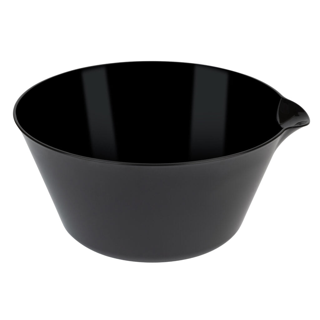 2 Pack 120oz Black Plastic Salad Bowl With Spout - Large Mixing Bowl for Kitchen, Perfect for Tossing Salads, Serving Pasta, and Meal Prep - Durable & Lightweight