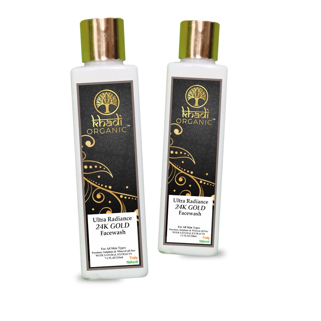 Khadi Organic Ultra Radiance Face Wash 210ml - Natural Glow Boosting Cleanser for Radiant Skin | Paraben-Free, Vegan Formula | Daily Skincare Routine for Women & Men