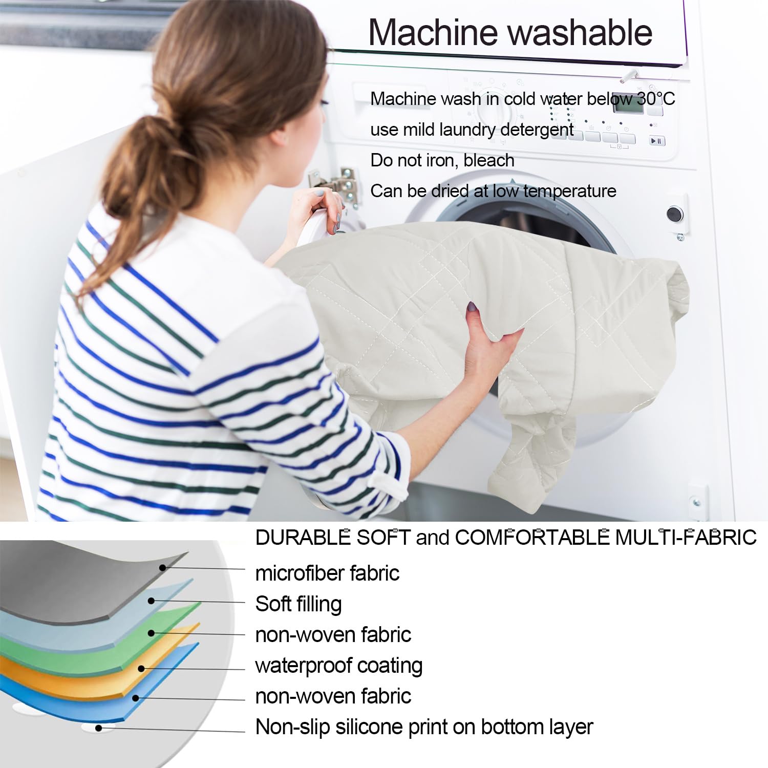 Premium Back to Back Boat Seat Covers - Waterproof Replacement Lounge Covers with Soft Microfiber Fabric (2-Pack, Ivory White) | Perfect for Marine Upholstery Protection & Damaged Seat Repair