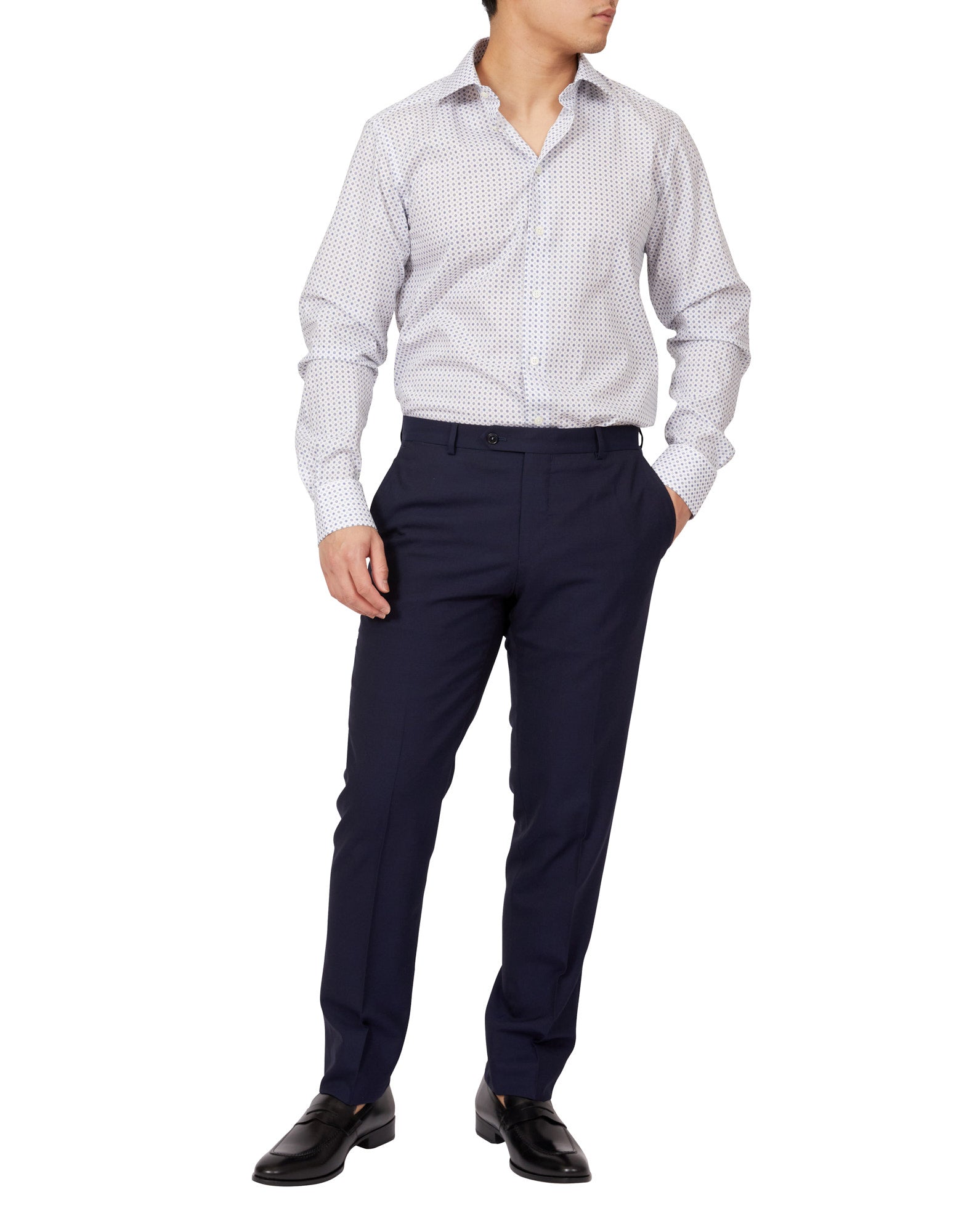 HENRY SARTORIAL Men's Casual Cotton Button Down Shirt - White | Comfortable Breathable Office & Weekend Wear for Men