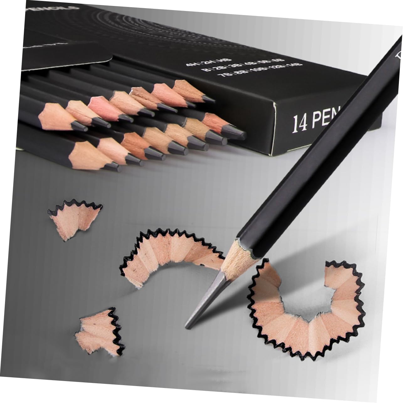 TEHAUX 14-Piece Professional Drawing Pencils Set (4H-14B Grades) - Smooth Sketching Pencils for Artists, Students & Beginners - Perfect for Sketching, Shading, Artwork & School Projects