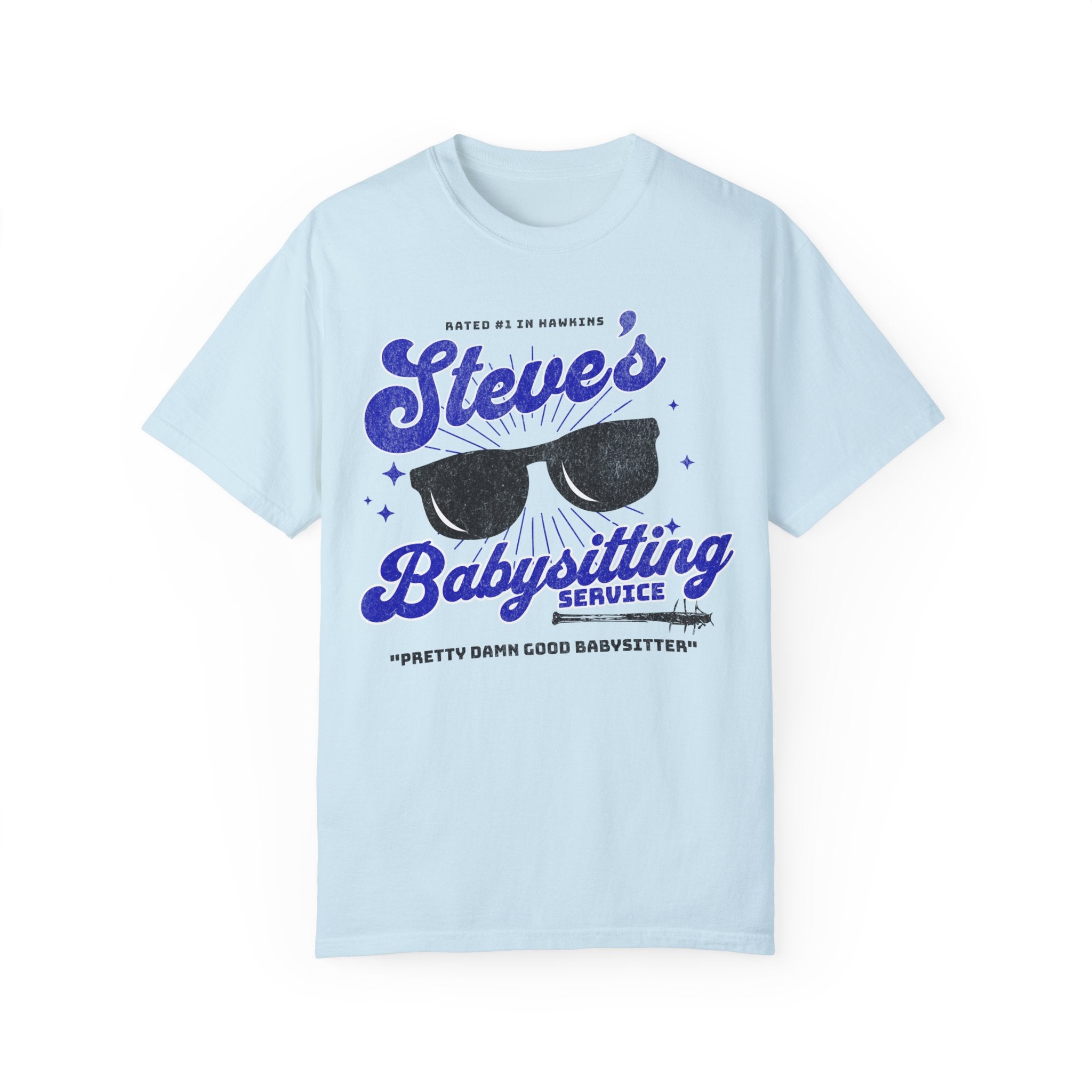 Steve's Babysitting Service Funny T-Shirt - Comfortable Cotton Tee for Babysitters & Childcare Workers - Perfect for Work, Gifts & Casual Wear