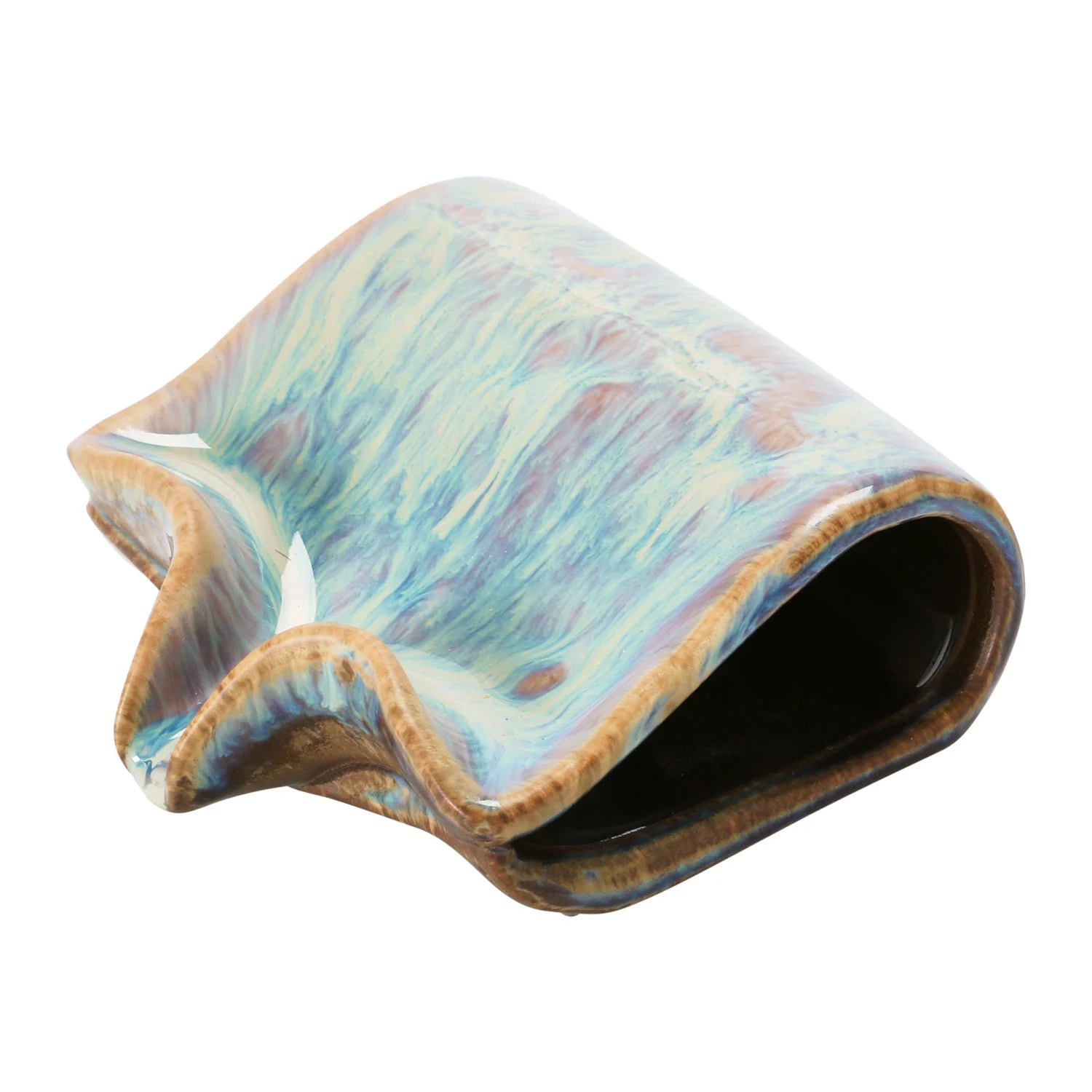 Ceramic Soap Dish with Drain Spout - Stylish Bathroom Countertop Organizer for Sponges, Soap Bars, and Beauty Products | Perfect for Kitchen, Bathroom, and Shower Use