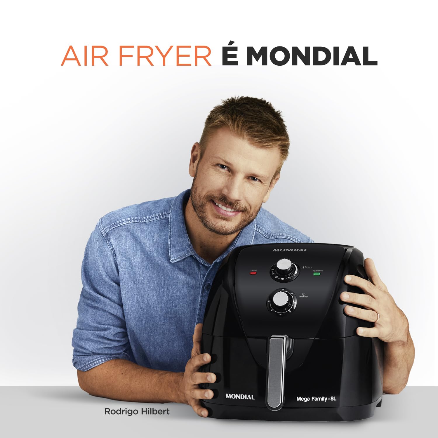 8L Air Fryer No Oil 1900W 220V by Mondial - Black AFN-80-FB - Perfect for Healthy Cooking, Crispy Snacks & Family Meals