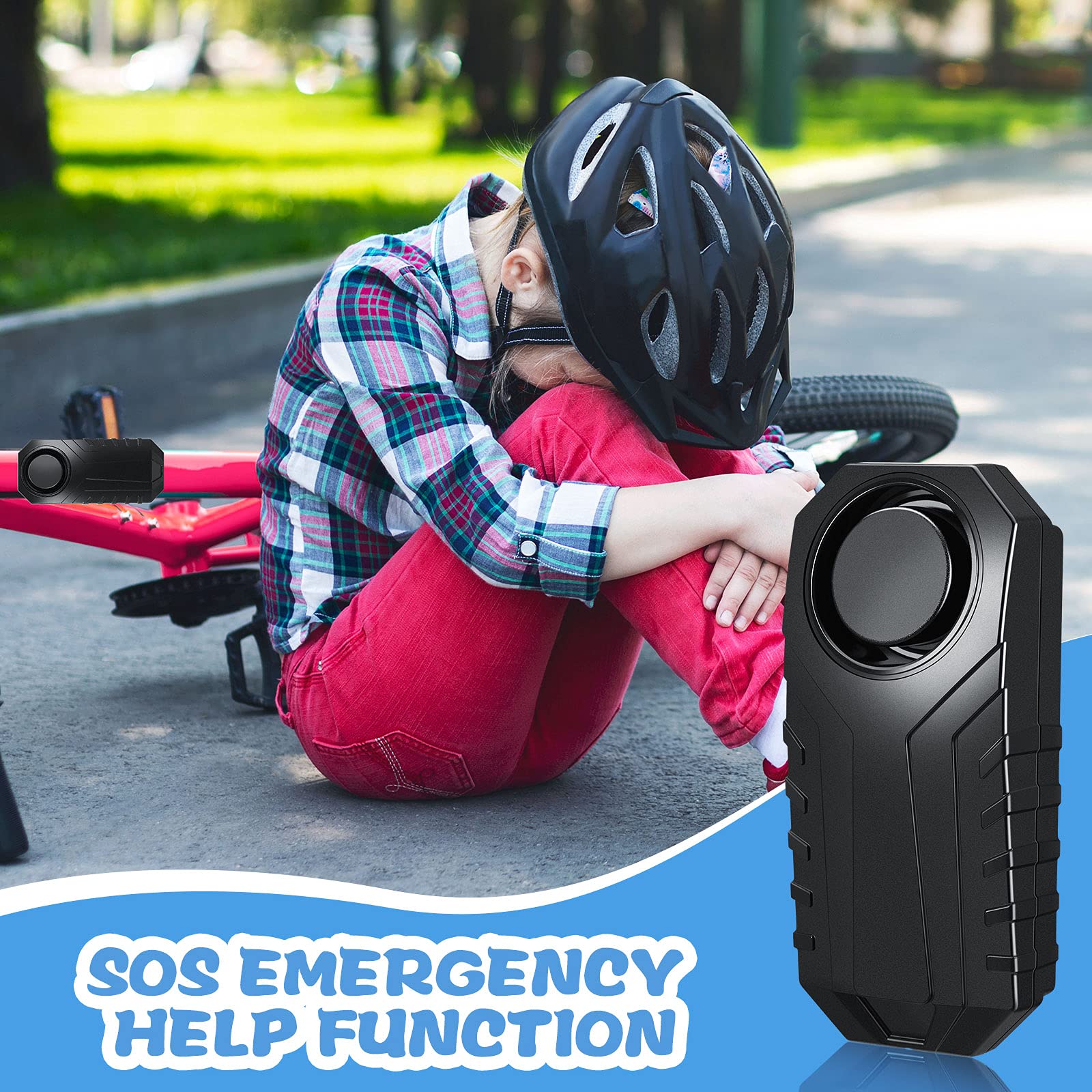 Wireless Bicycle Alarm with Remote - 113dB Anti-Theft Vibration Alarm for Bike, Motorcycle & Vehicle Security - Waterproof & Durable - Also Works as Door/Window Alarm (4-Pack) - Perfect for Outdoor Adventures, Commuting & Home Security