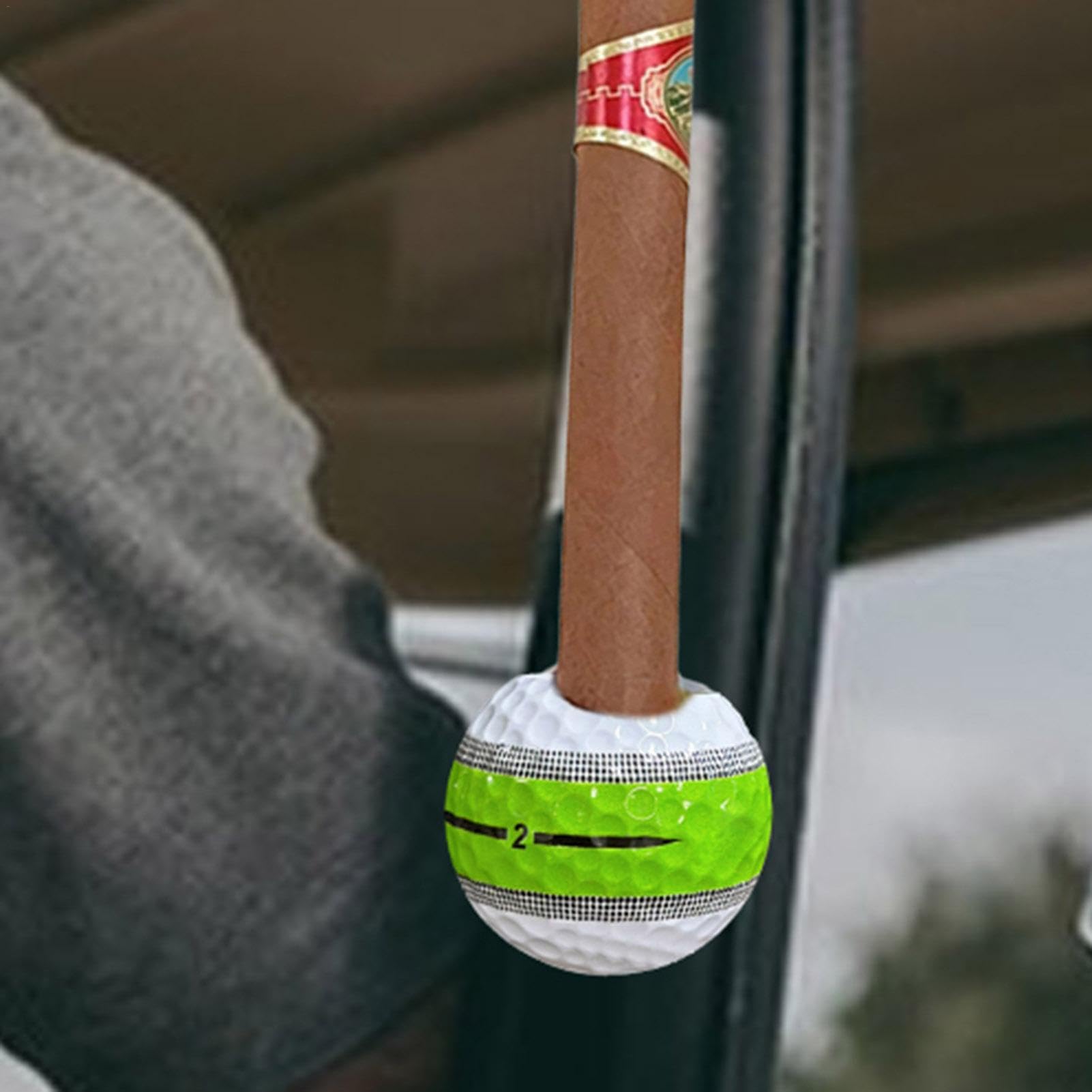 Magnetic Golf Ball Cigarette Holder - Portable & Secure Golf Cart Accessory for Golfers | Perfect for On-Course Smoking Breaks & Golf Outings