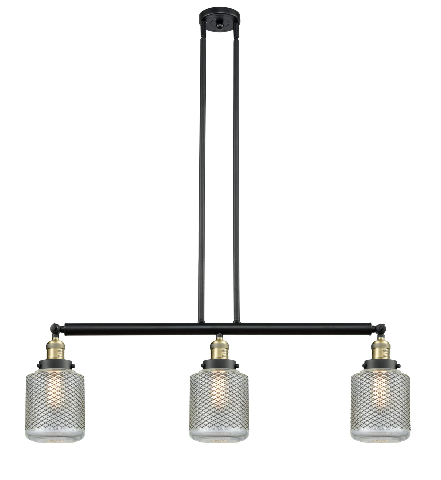Stanton 3-Light Island Pendant Light Fixture in Antique Copper - Modern Kitchen Lighting for Dining Room & Bar Counter Decor