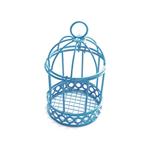 Miniature Iron Bird Cage - Vintage Candy Color Dollhouse Furniture for Home Decor, Wedding Centerpiece, Kids Toy & Unique Gift Idea | Perfect for DIY Crafts, Fairy Gardens & Tabletop Displays