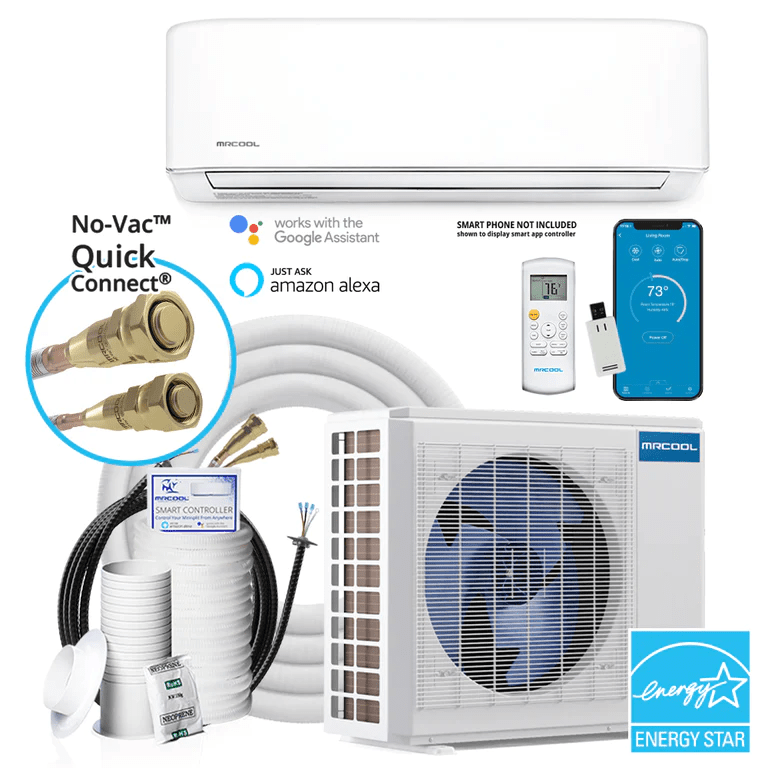 MR COOL DIY 18K BTU 22 SEER 4th Gen Ductless Mini Split AC & Heat Pump 230V - Energy Efficient Cooling & Heating for Home, Office, Garage & Small Spaces
