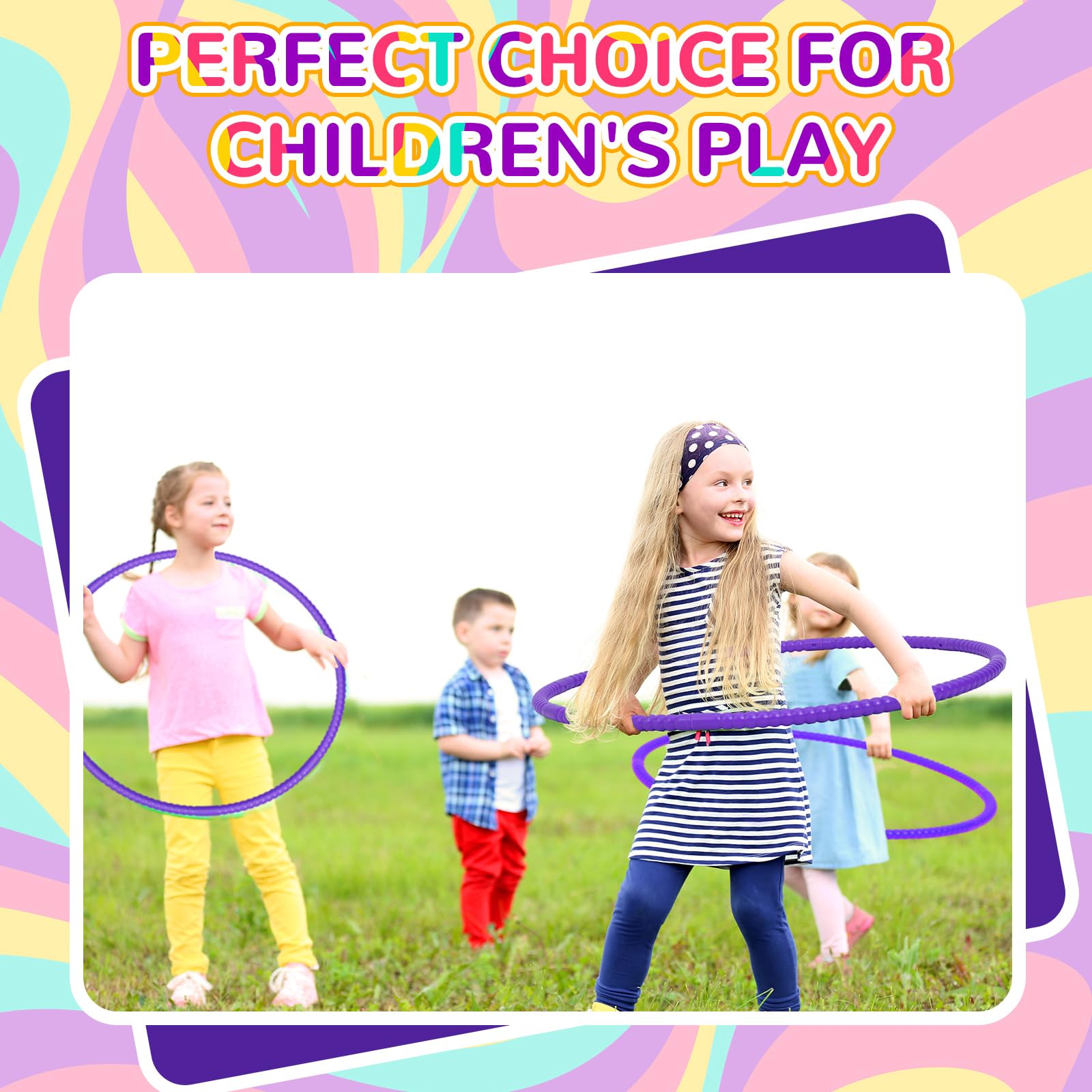 Shappy 6-Pack Adjustable Exercise Hoops - Playground, Gym & Party Decor