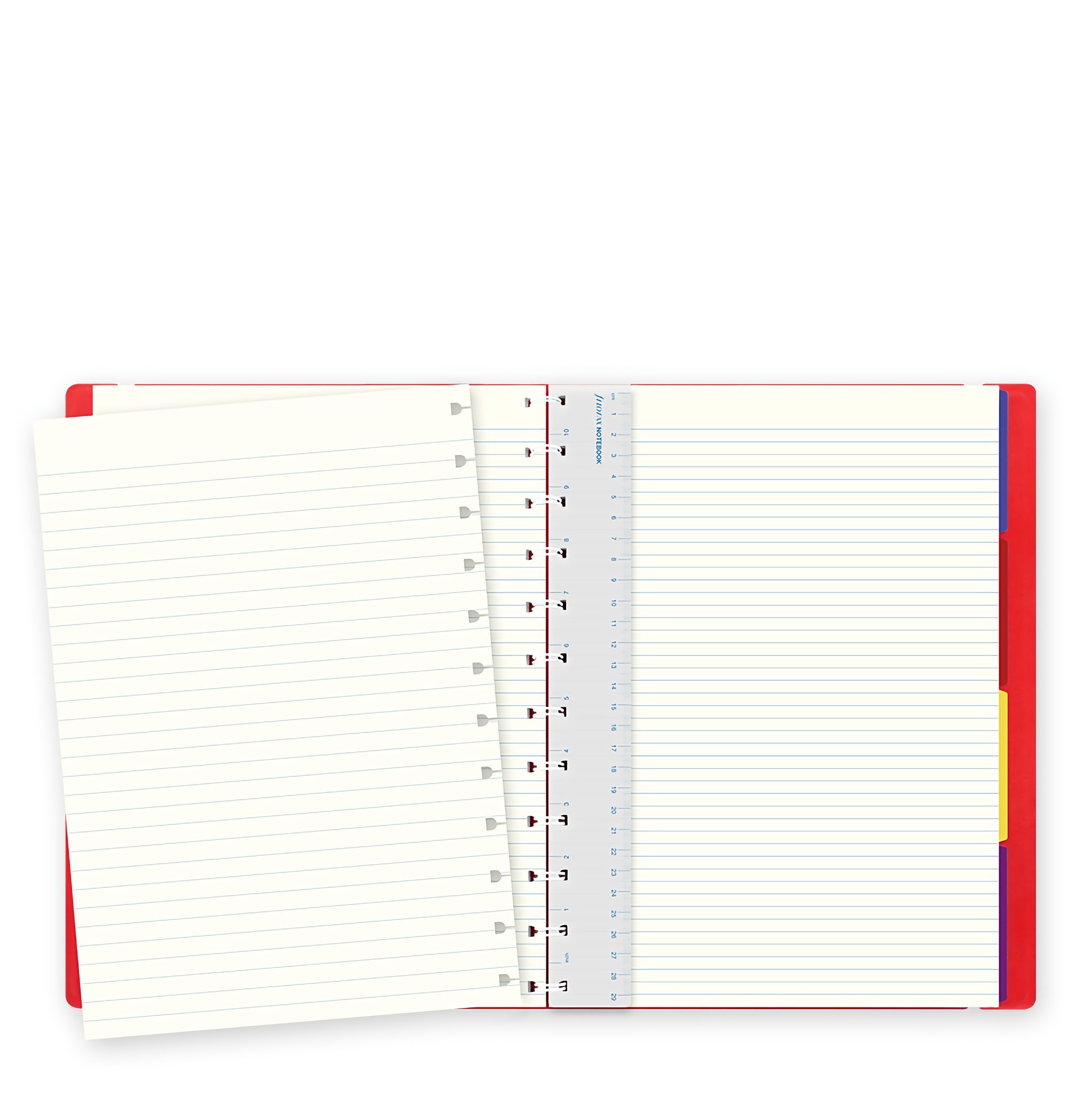 Premium Filofax A4 Refillable Leather Notebook Organizer - Red | Perfect for Business, School & Daily Planning | Durable Cover with Customizable Inserts