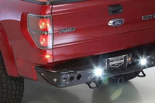 2011-2014 Ford F150 EcoBoost Venom Rear Bumper with Dually Light Mounts & Backup Sensor Cutouts - Heavy Duty Truck Bumper for Off-Roading & Towing