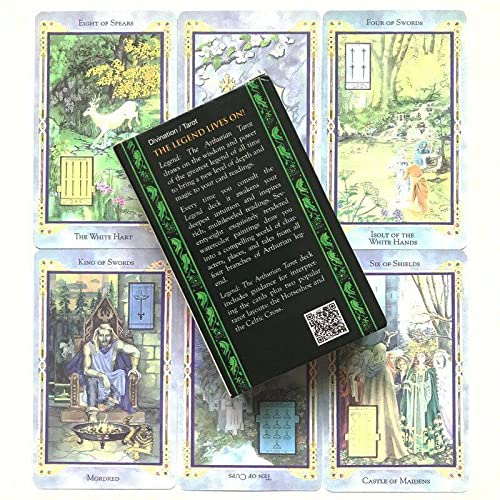 Legend The Arthurian Tarot Card Game - 78 Cards with Drawstring Bag for Divination, Fortune Telling & Party Games | Perfect for Beginners, Collectors & Game Nights